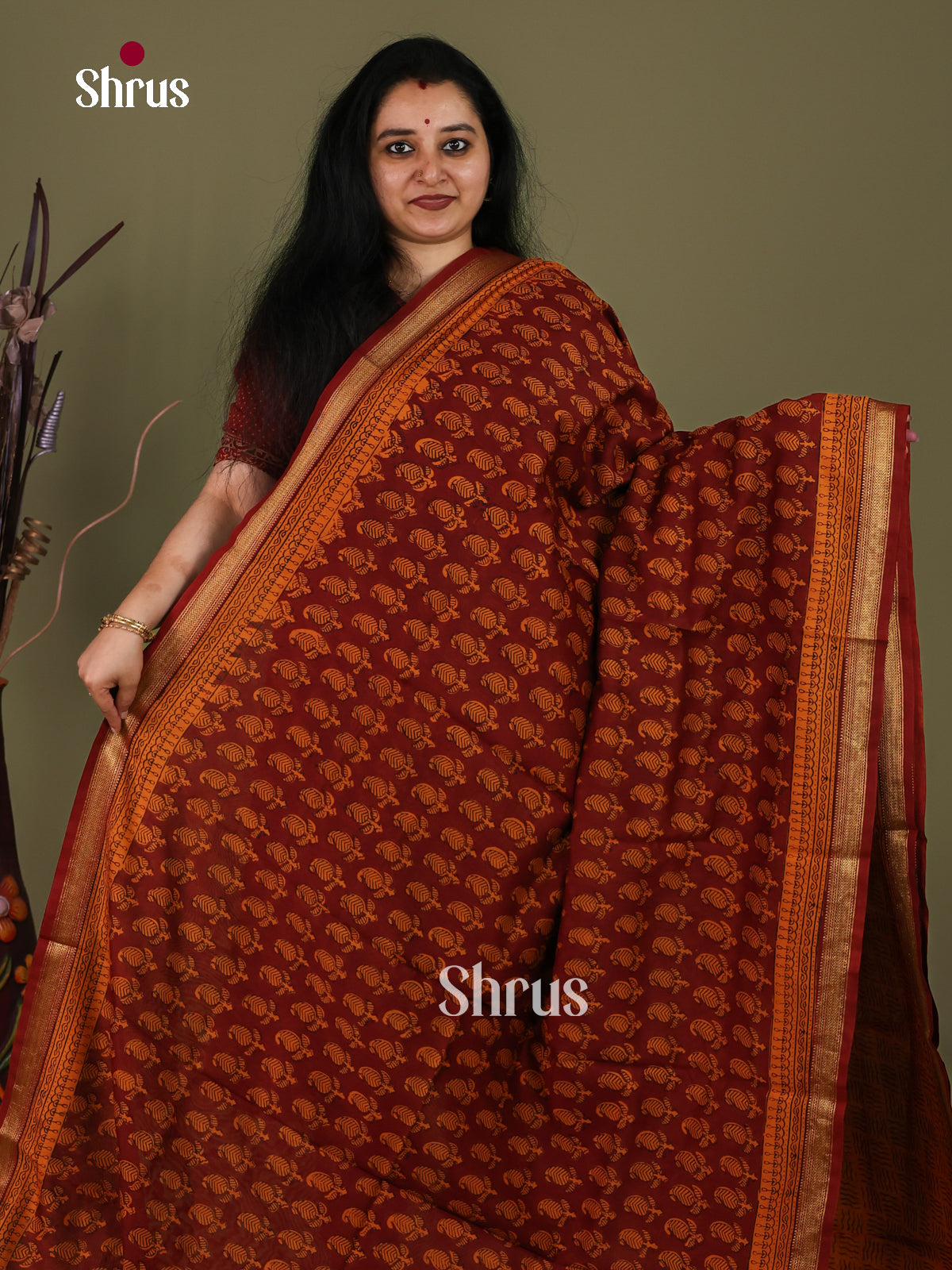 Maheshwari silkcotton Saree - EJ03229