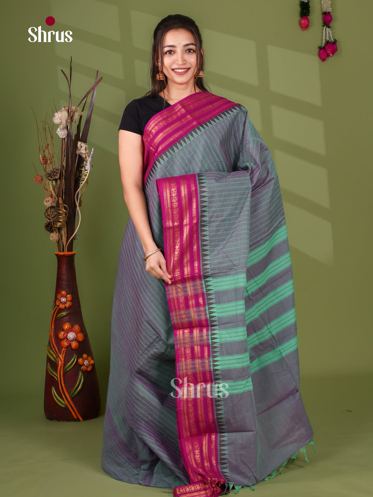 Chettinad Cotton Saree - EJ04095