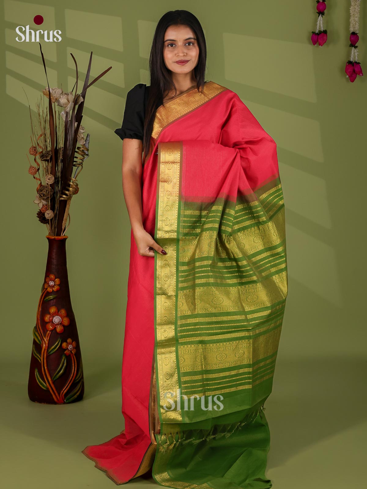 Silkcotton-halfpure Saree - EJ04197