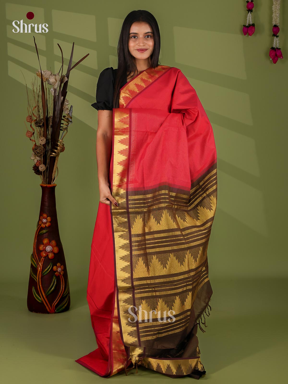 Silkcotton-halfpure Saree - EJ04203