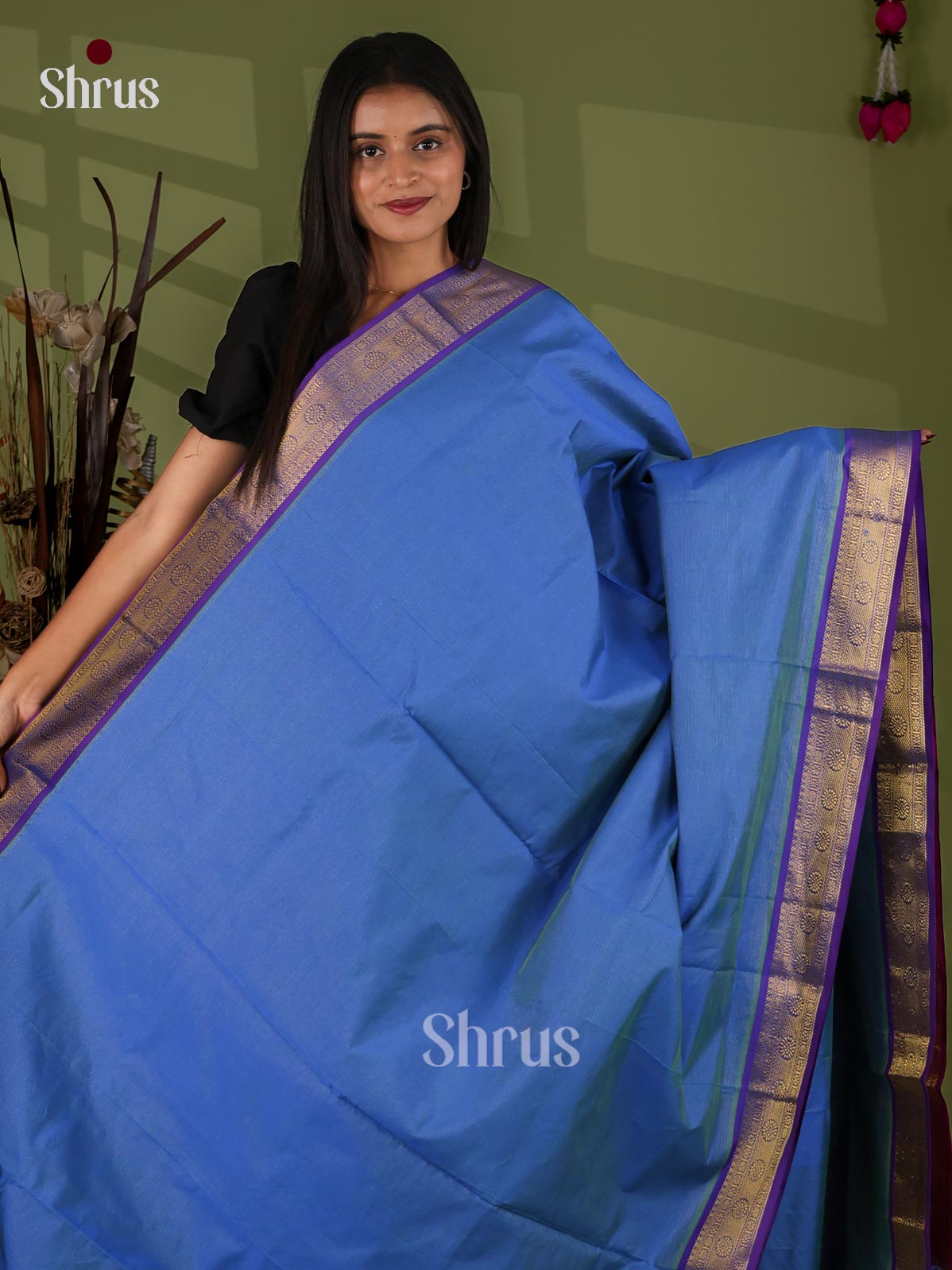 Silkcotton-halfpure Saree - EJ04219