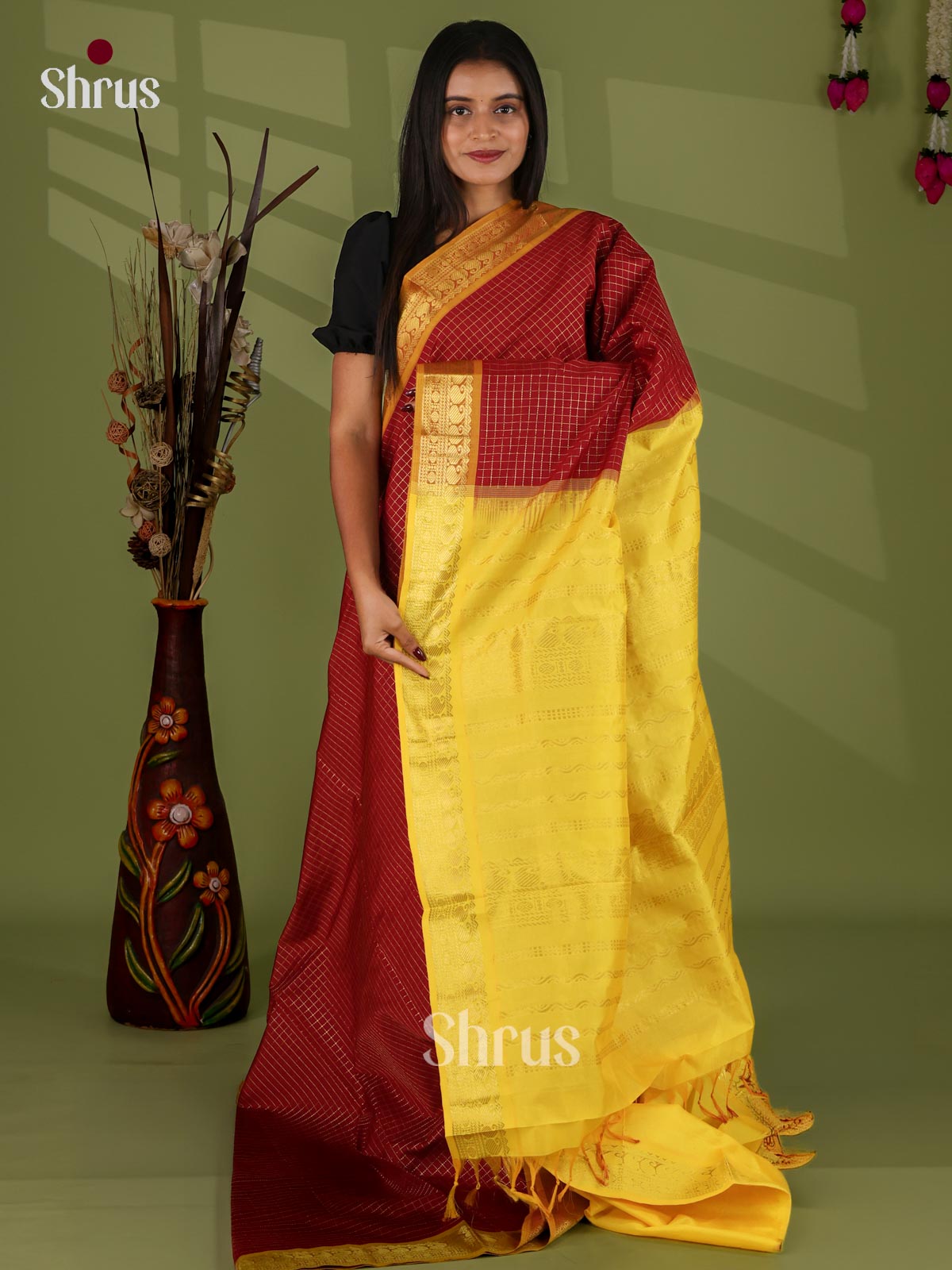Silkcotton-halfpure Saree - EJ04230