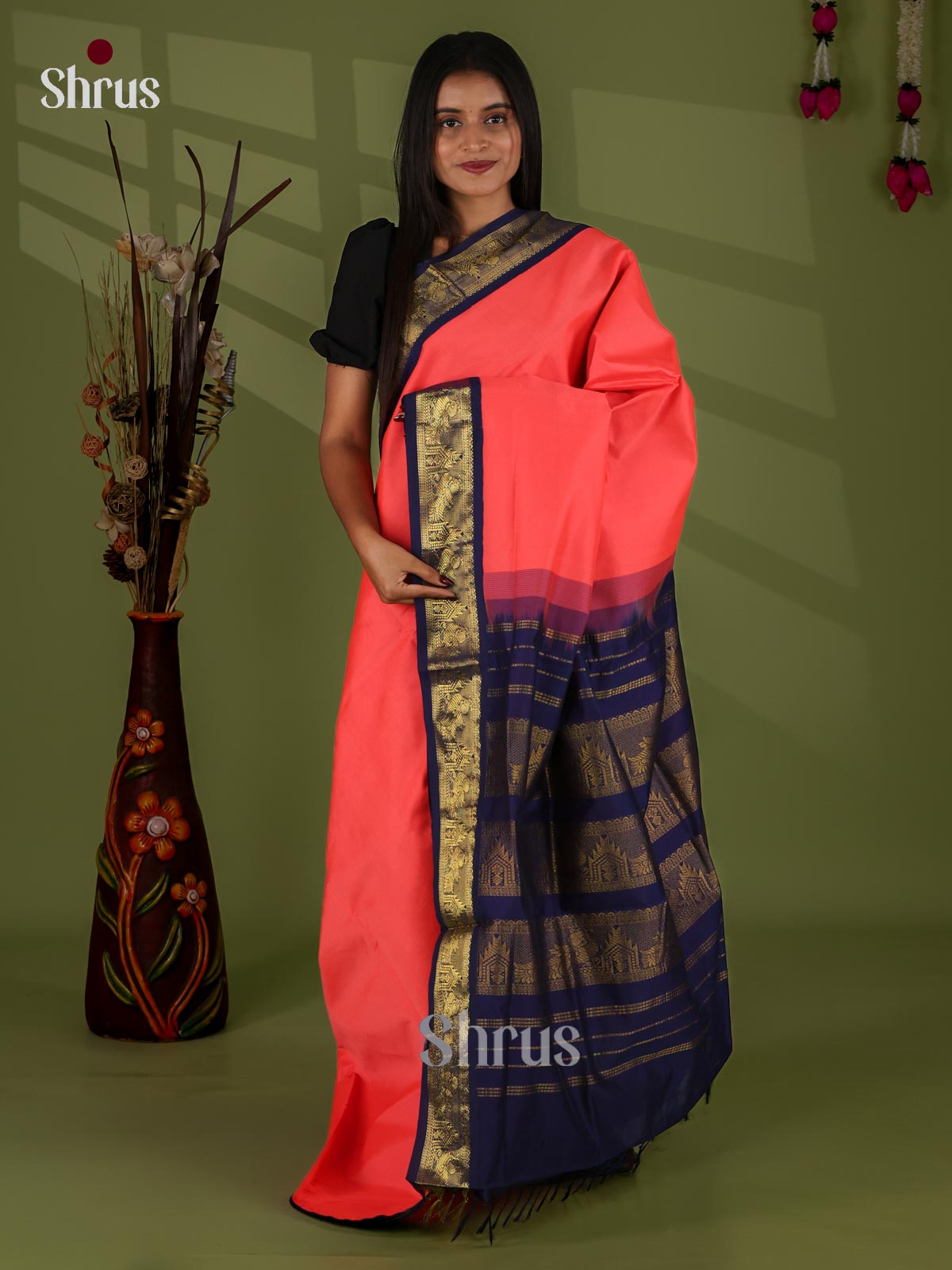 Silkcotton-halfpure Saree - EJ04240