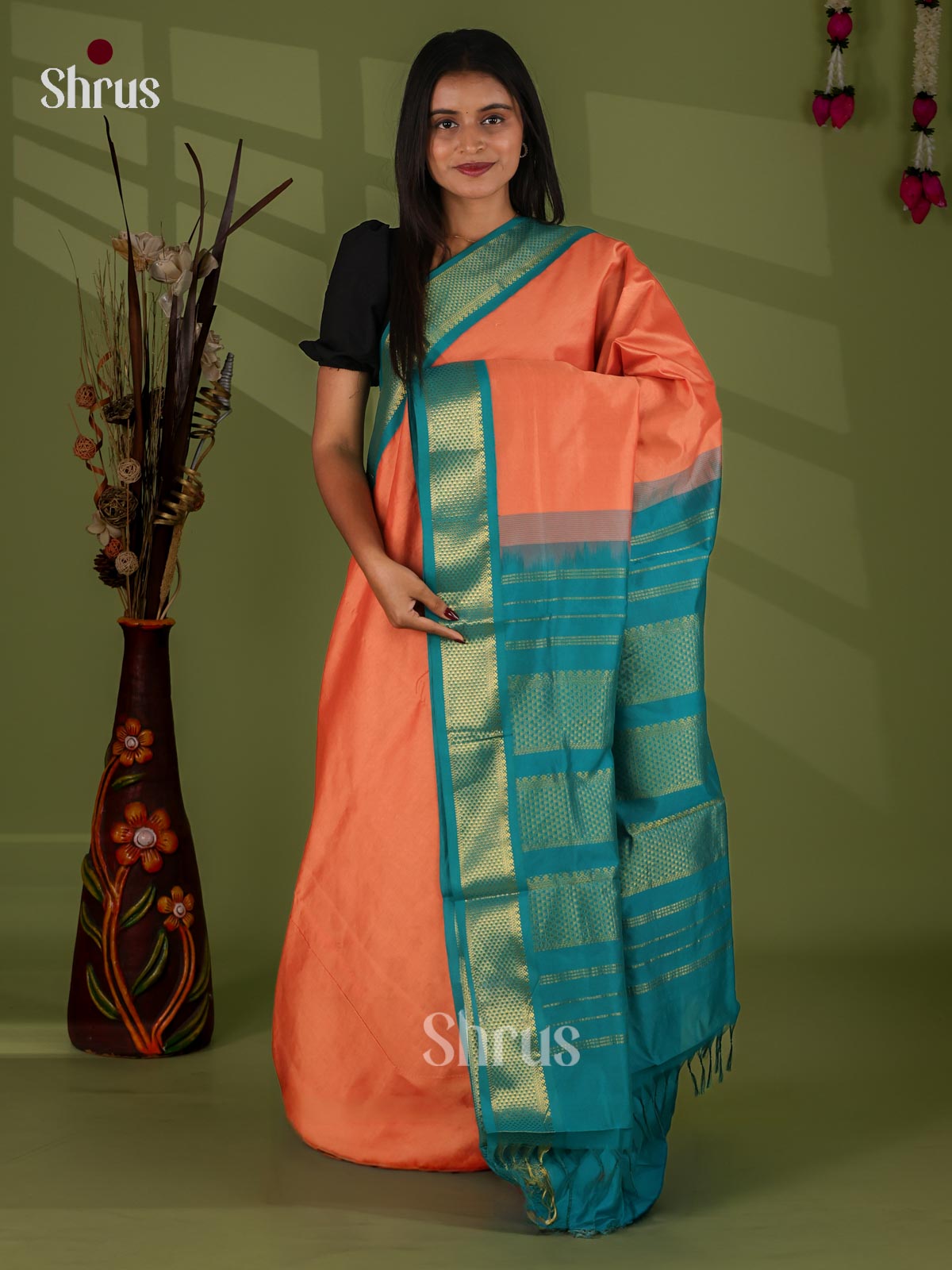 Silkcotton-halfpure Saree - EJ04252
