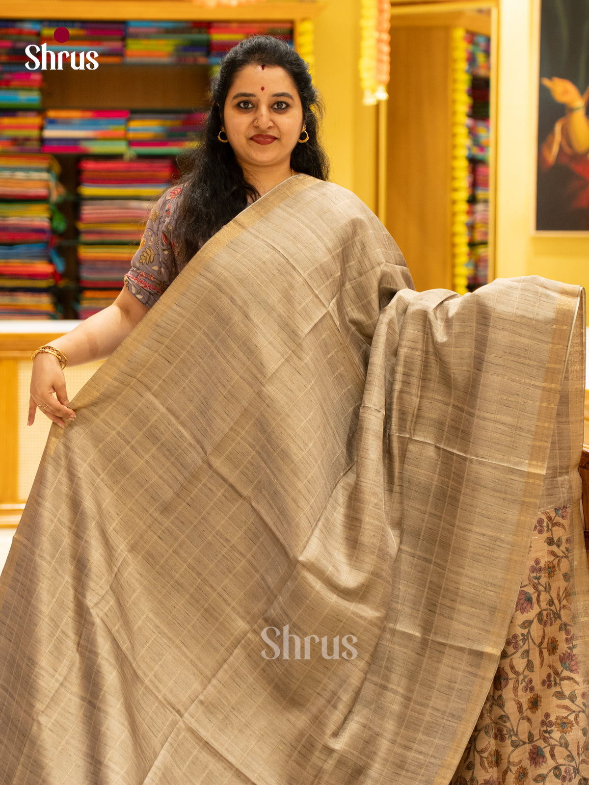 Printed Semi Tussar Saree - EJ04396
