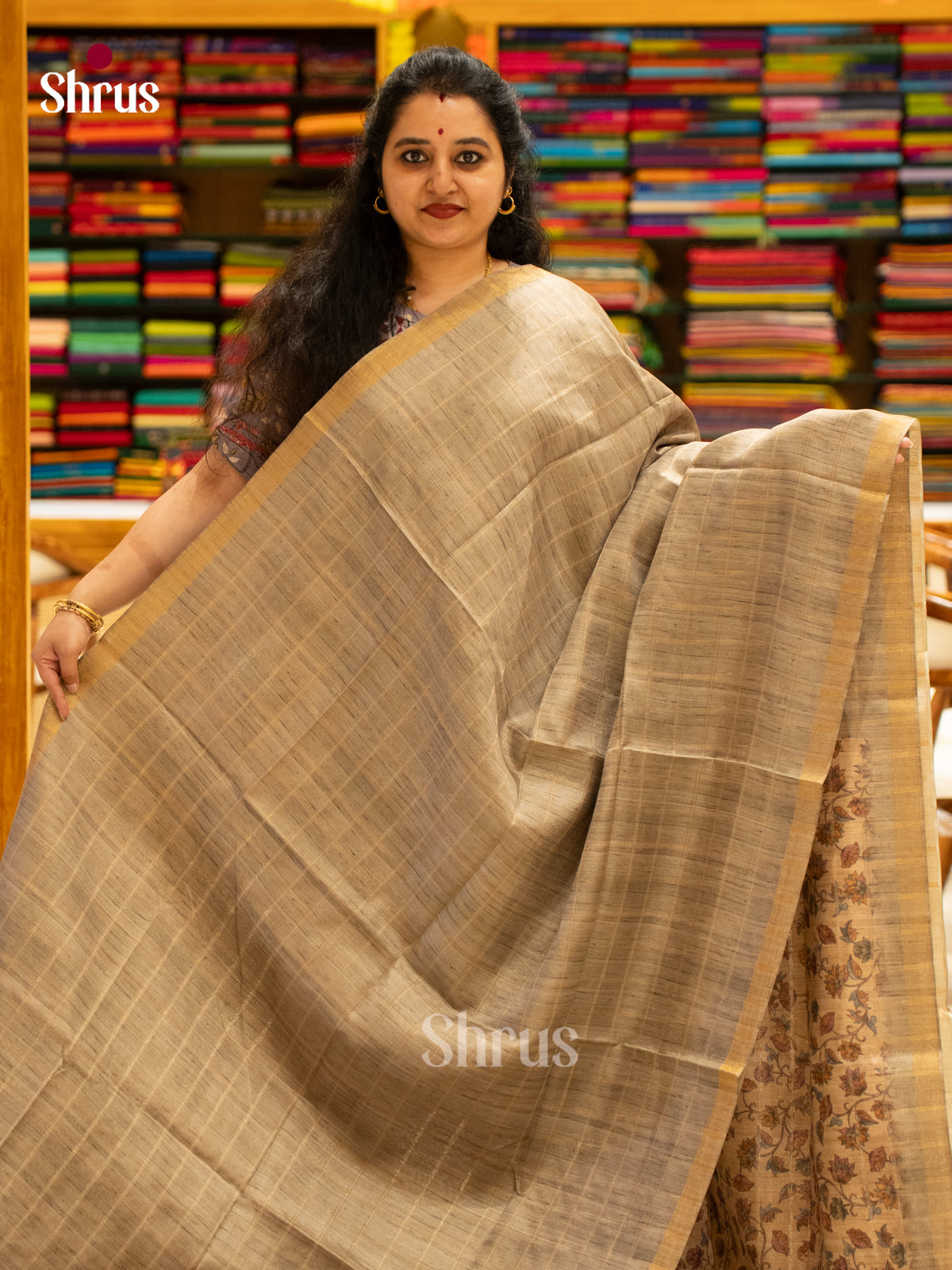 Printed Semi Tussar Saree - EJ04403
