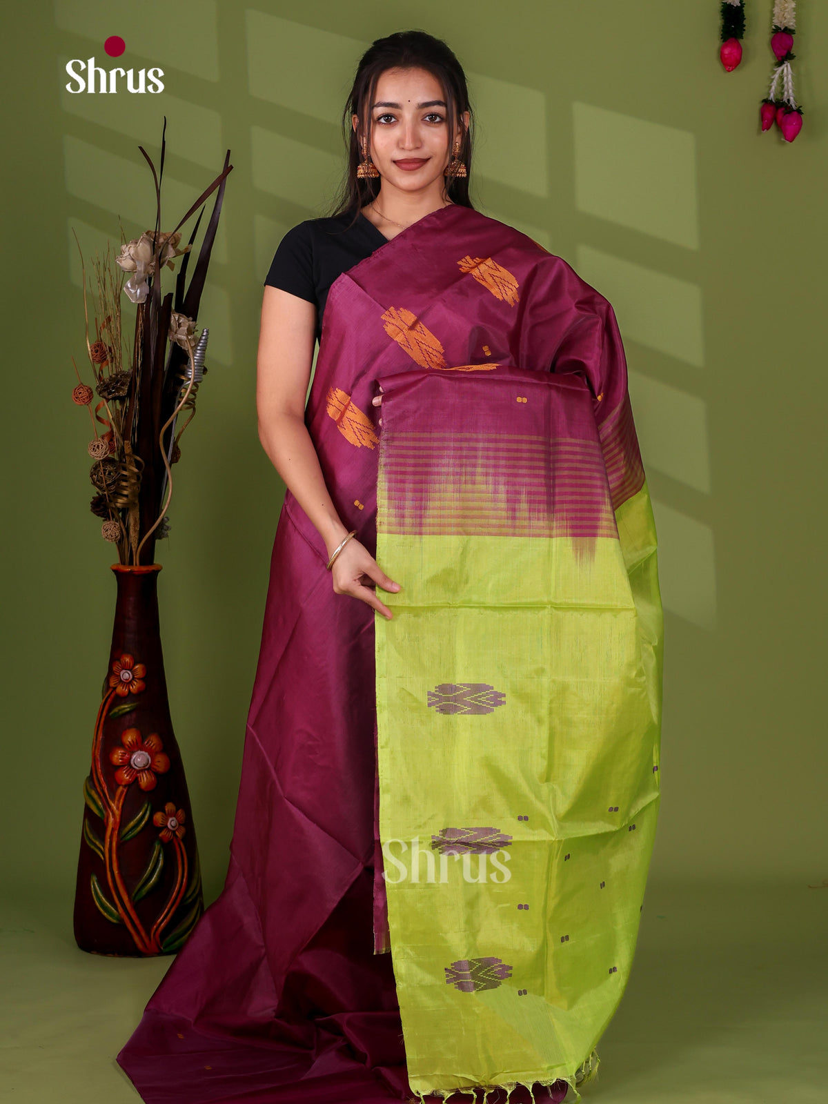 Banana Pith Saree - EJ08523