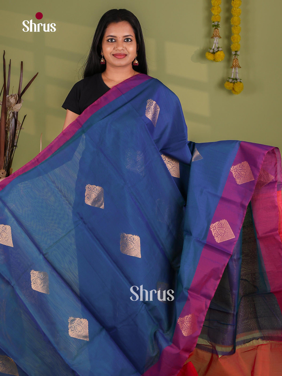 Silk Cotton Saree - EJ08551