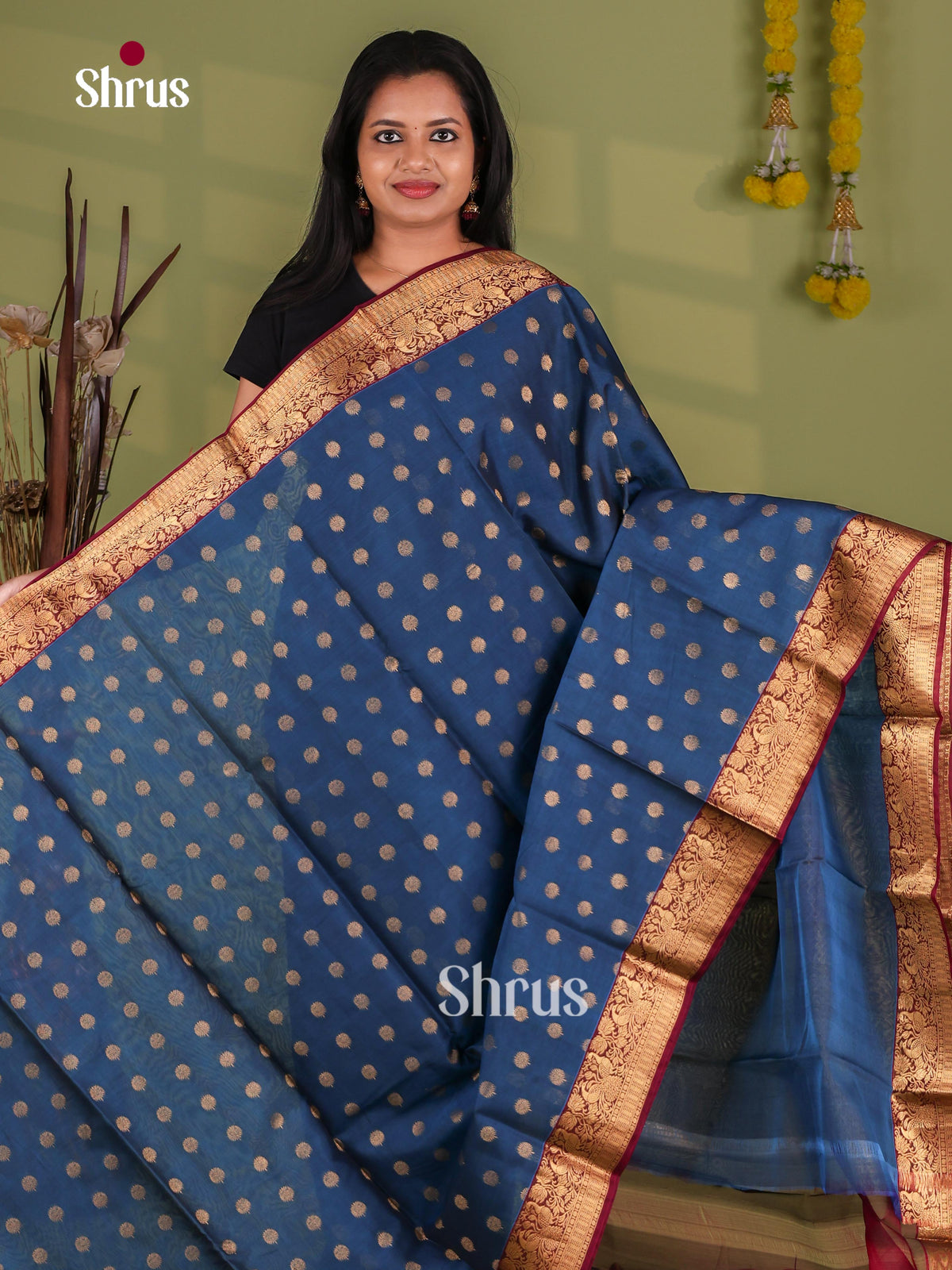 Silk Cotton Saree - EJ08588