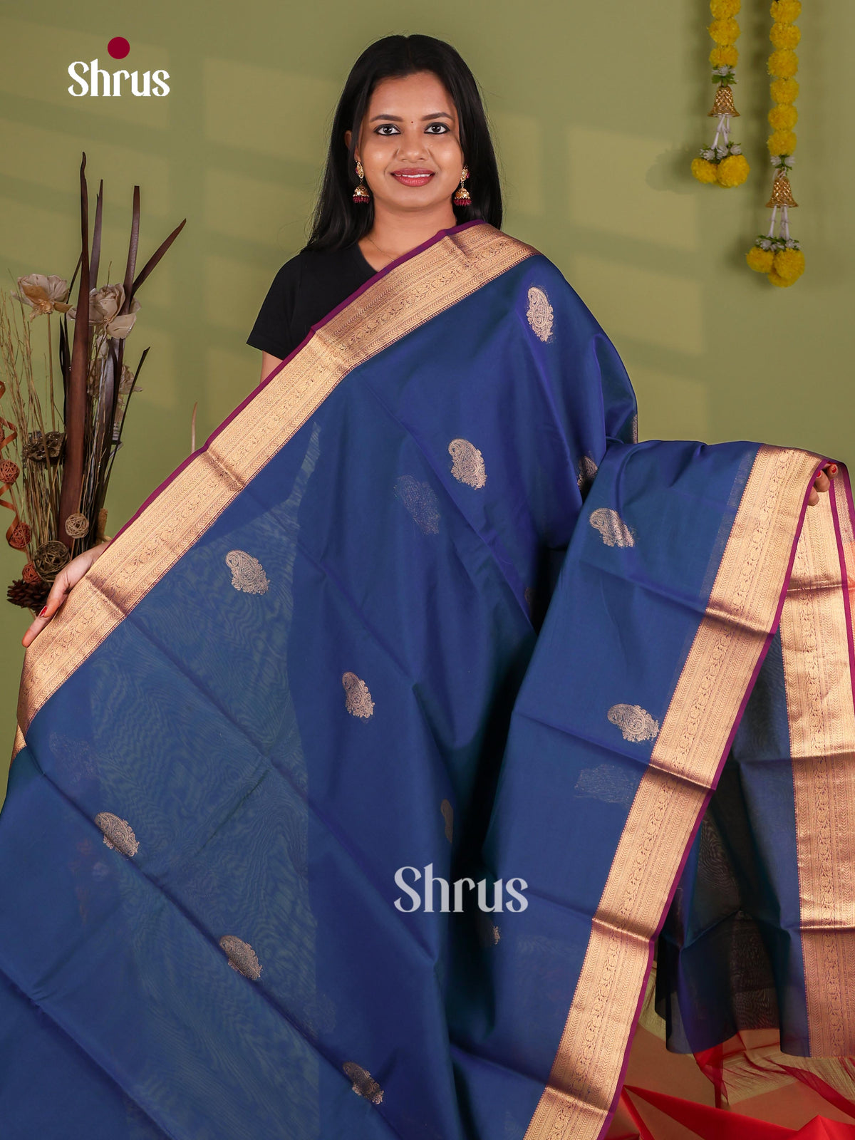 Silk Cotton Saree - EJ08600