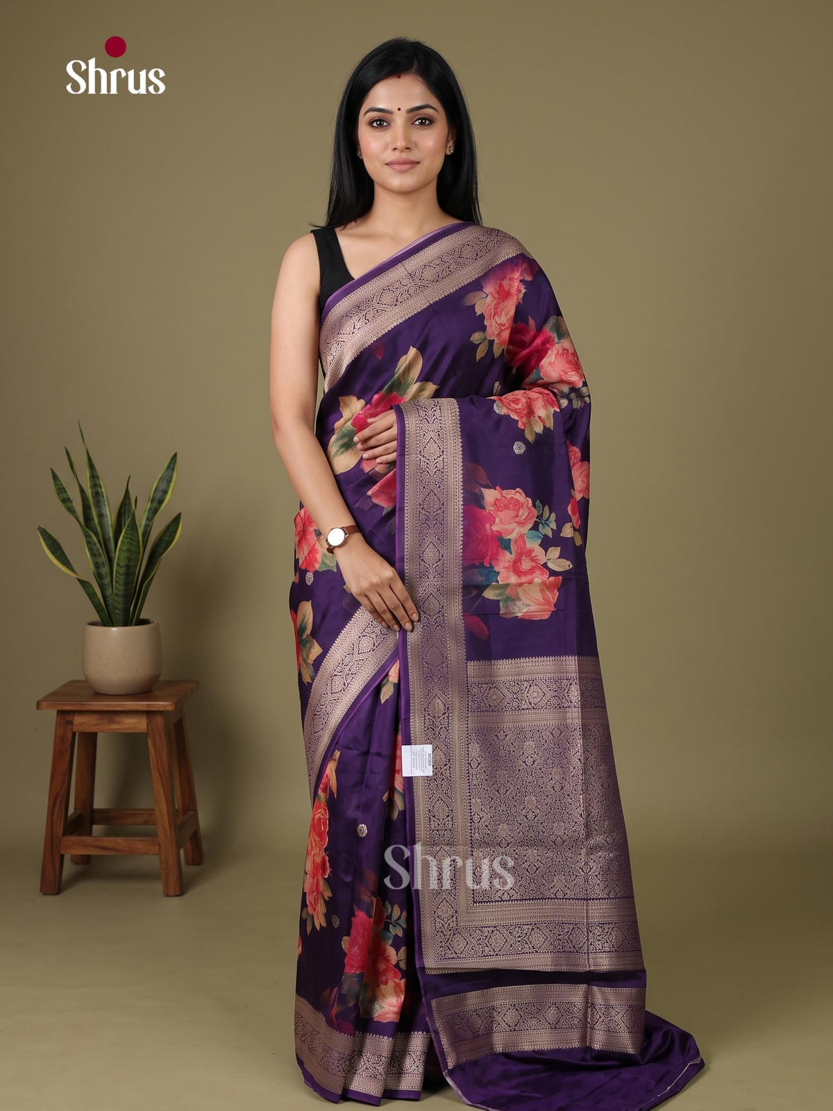 Printed Banarasi Saree - EJ09043