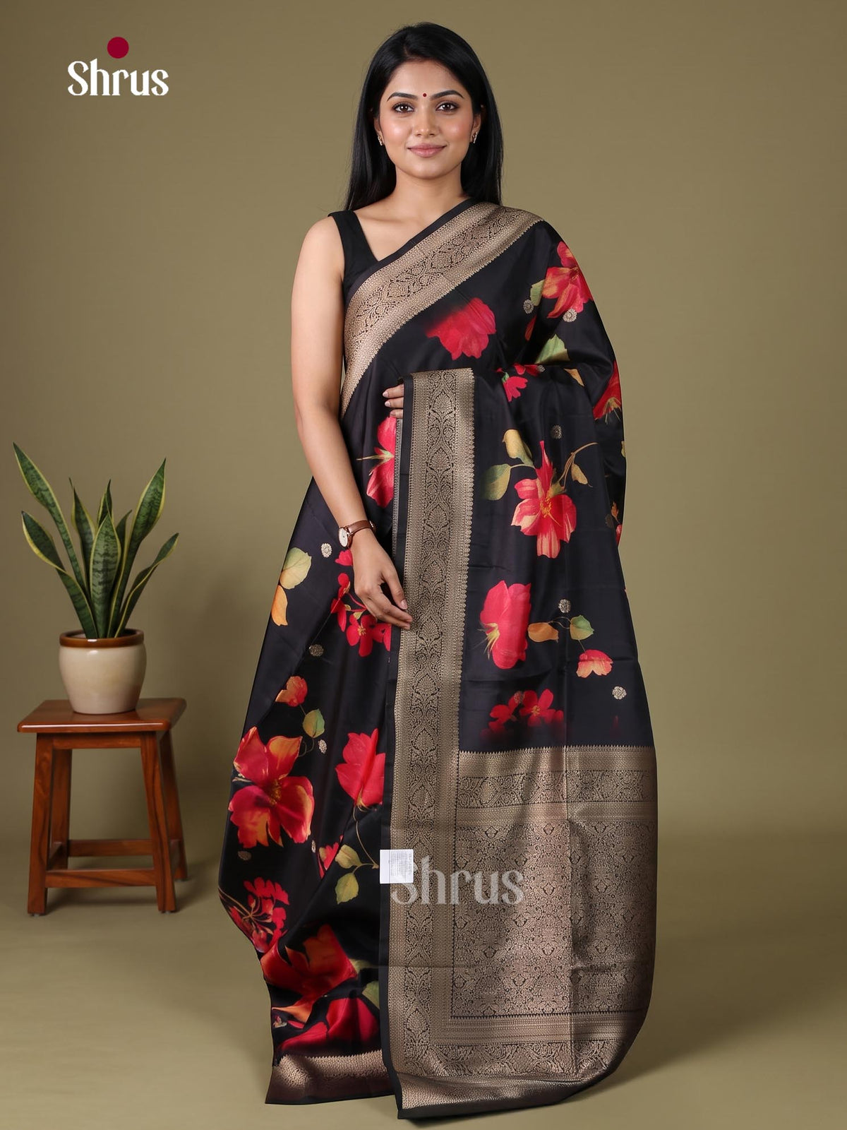 Printed Banarasi Saree - EJ09046