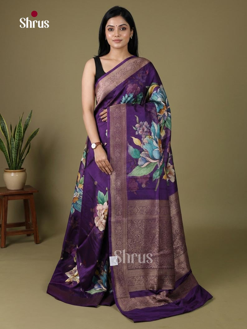 Printed Banarasi Saree - EJ09051