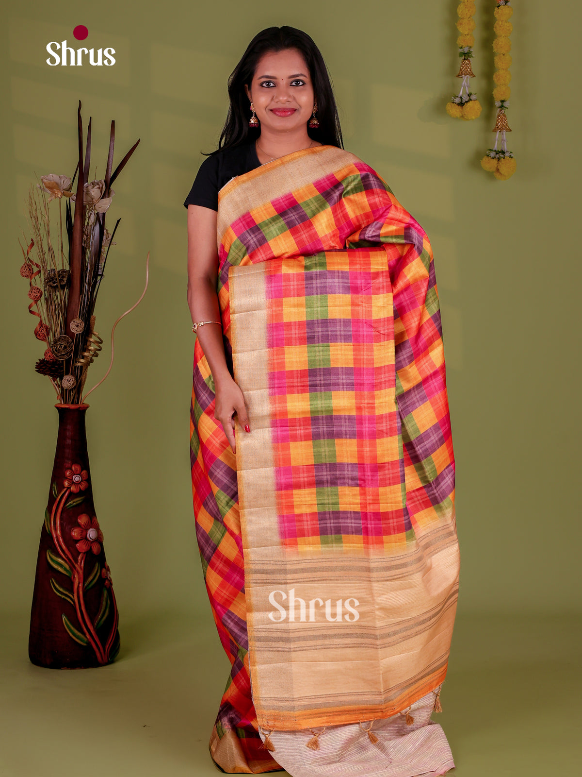 Semi Tussar Saree - EJ09062