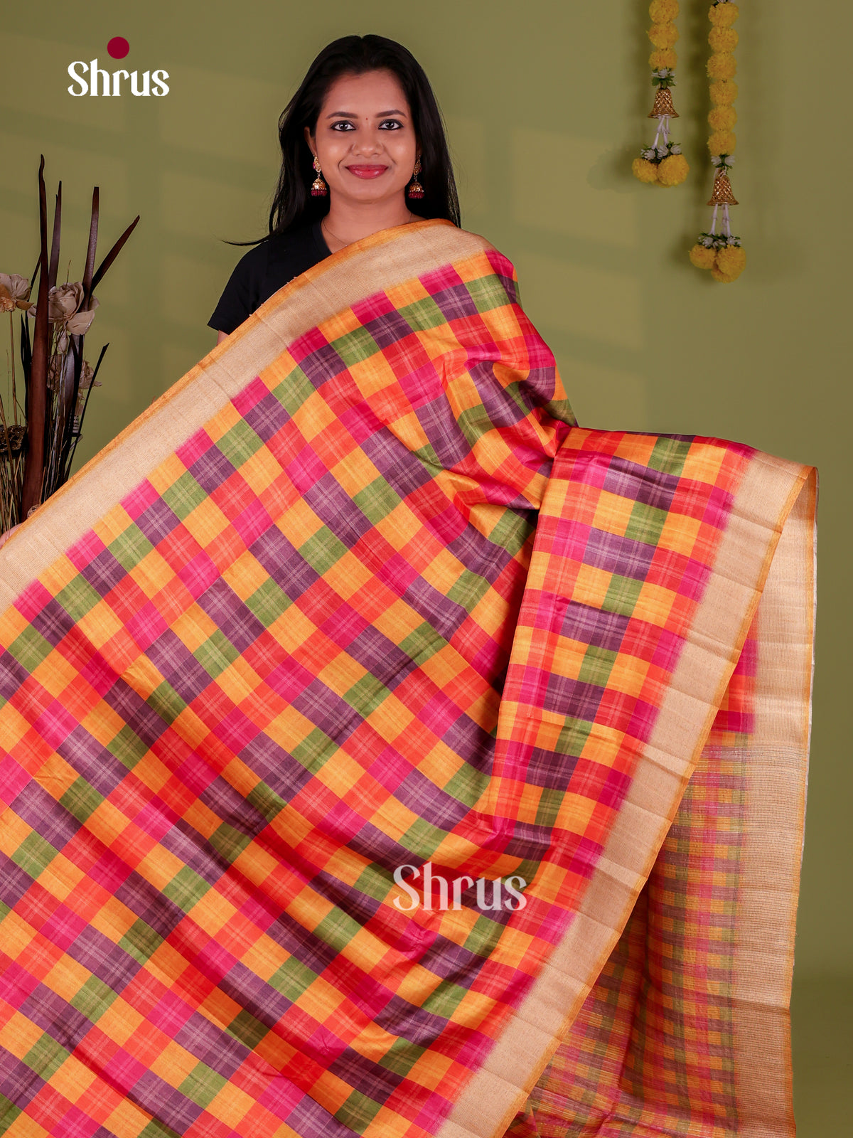 Semi Tussar Saree - EJ09062