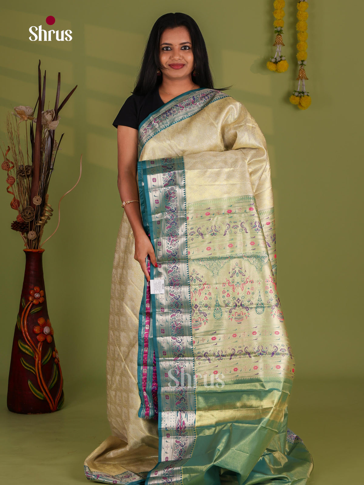 Kanchipuram-halfpure Saree - EJ09084