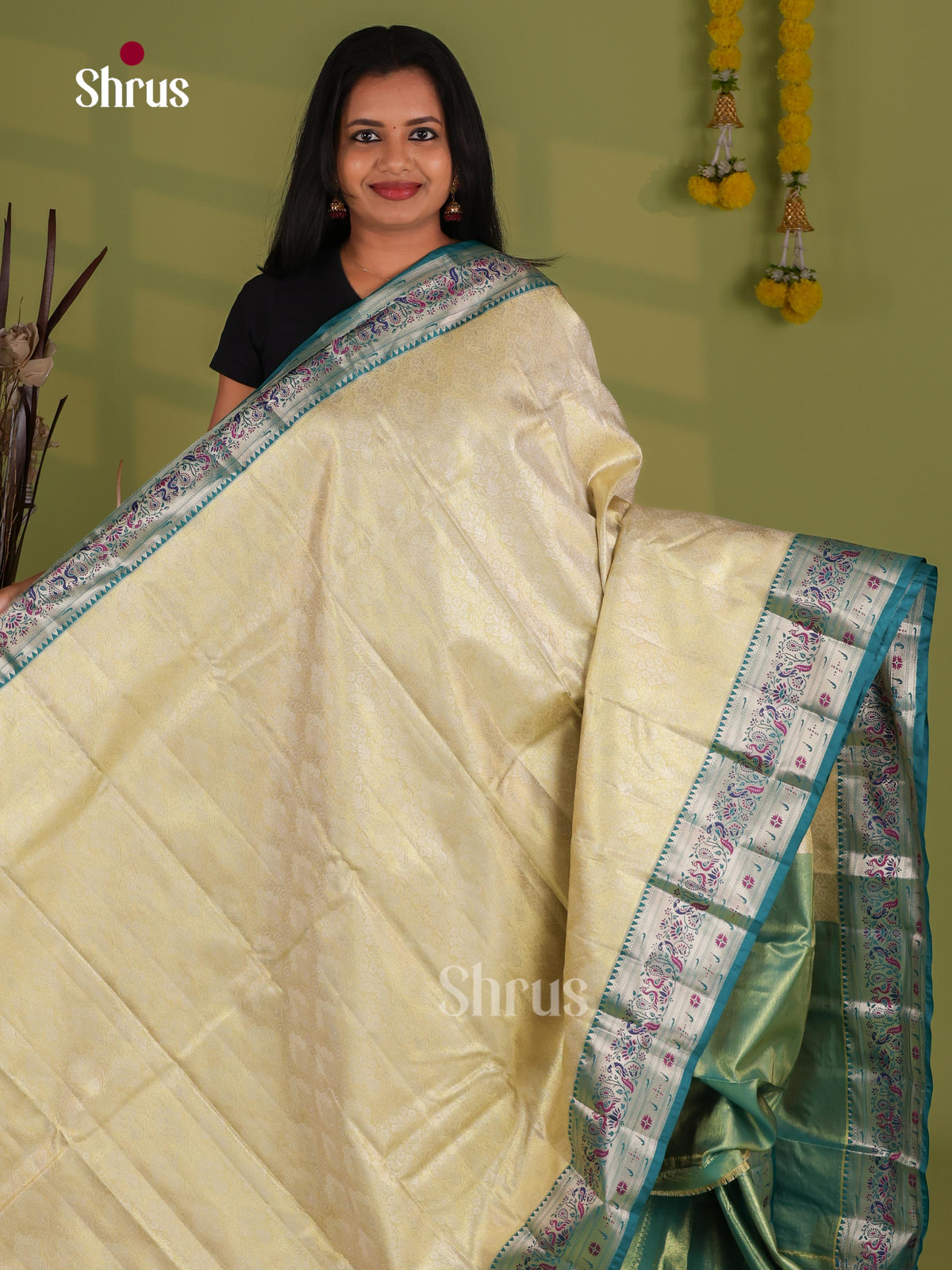 Kanchipuram-halfpure Saree - EJ09084