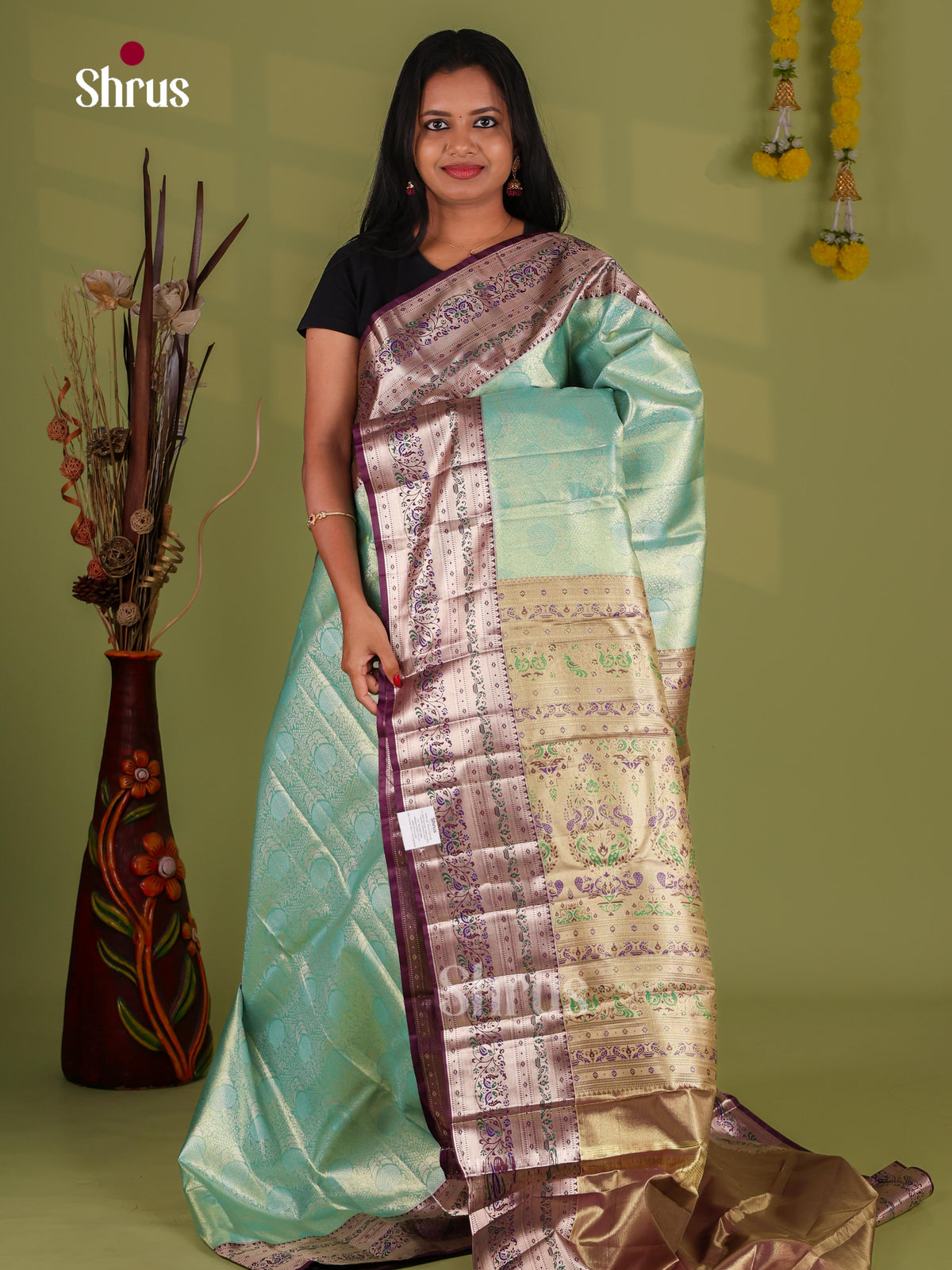 Kanchipuram-halfpure Saree - EJ09093