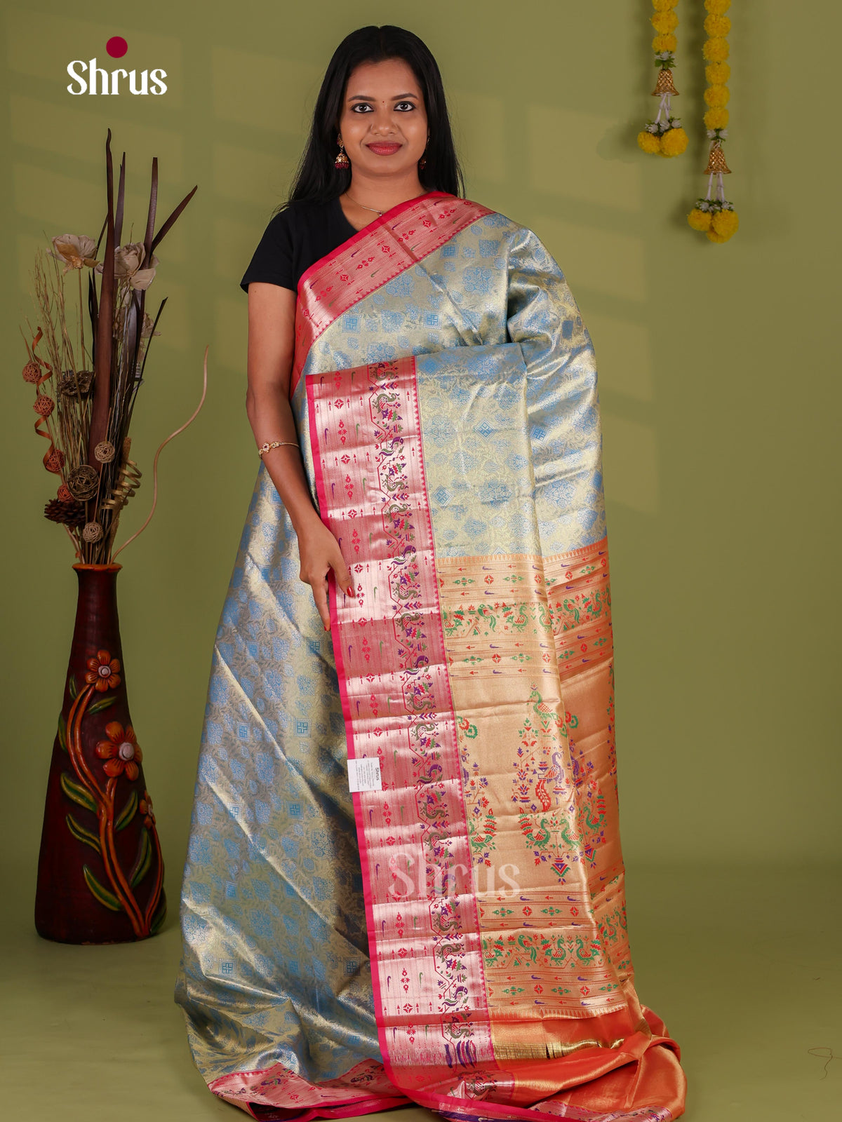 Kanchipuram-halfpure Saree - EJ09113