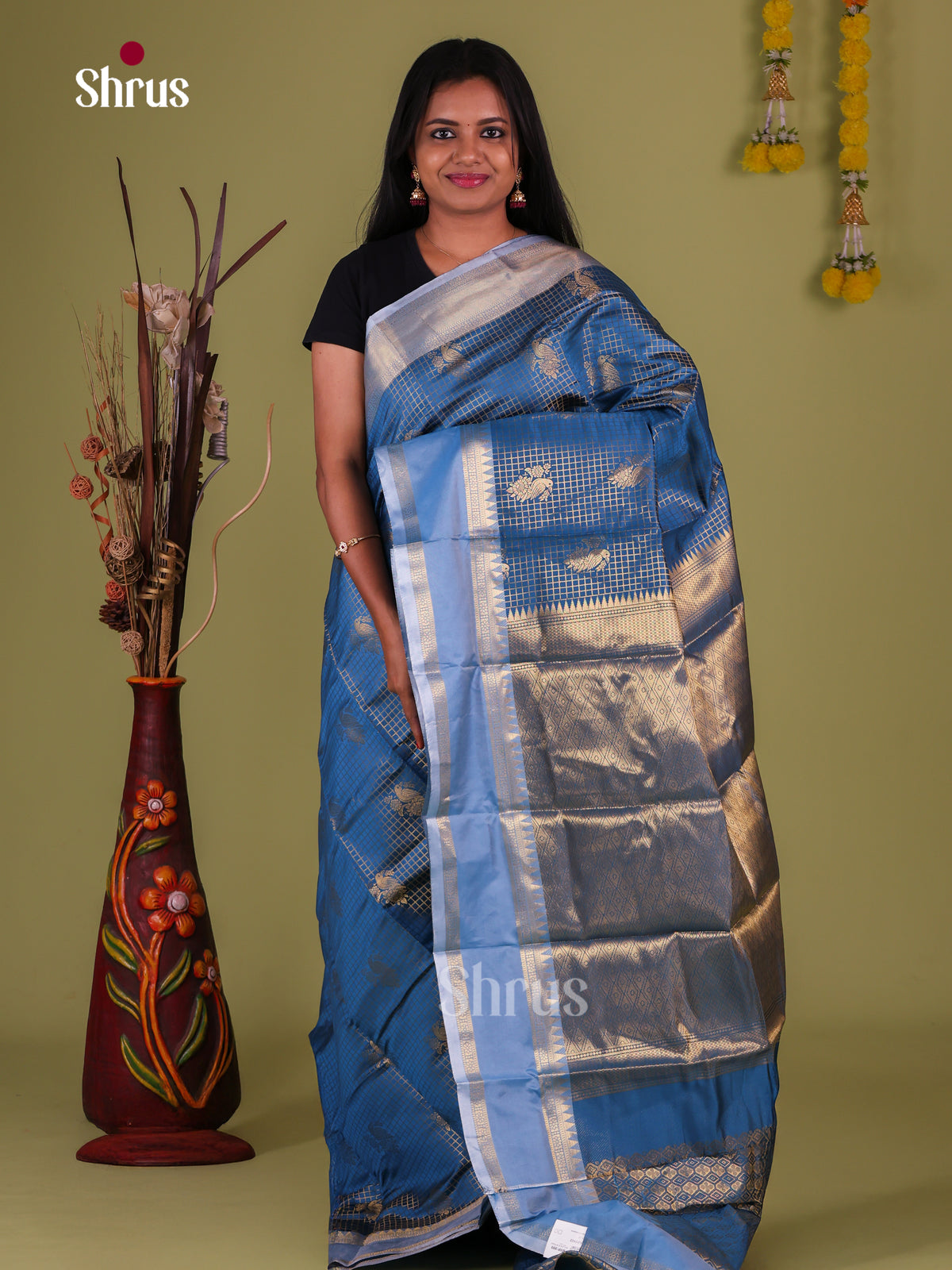 Semi Kanchipuram Saree - EJ09422