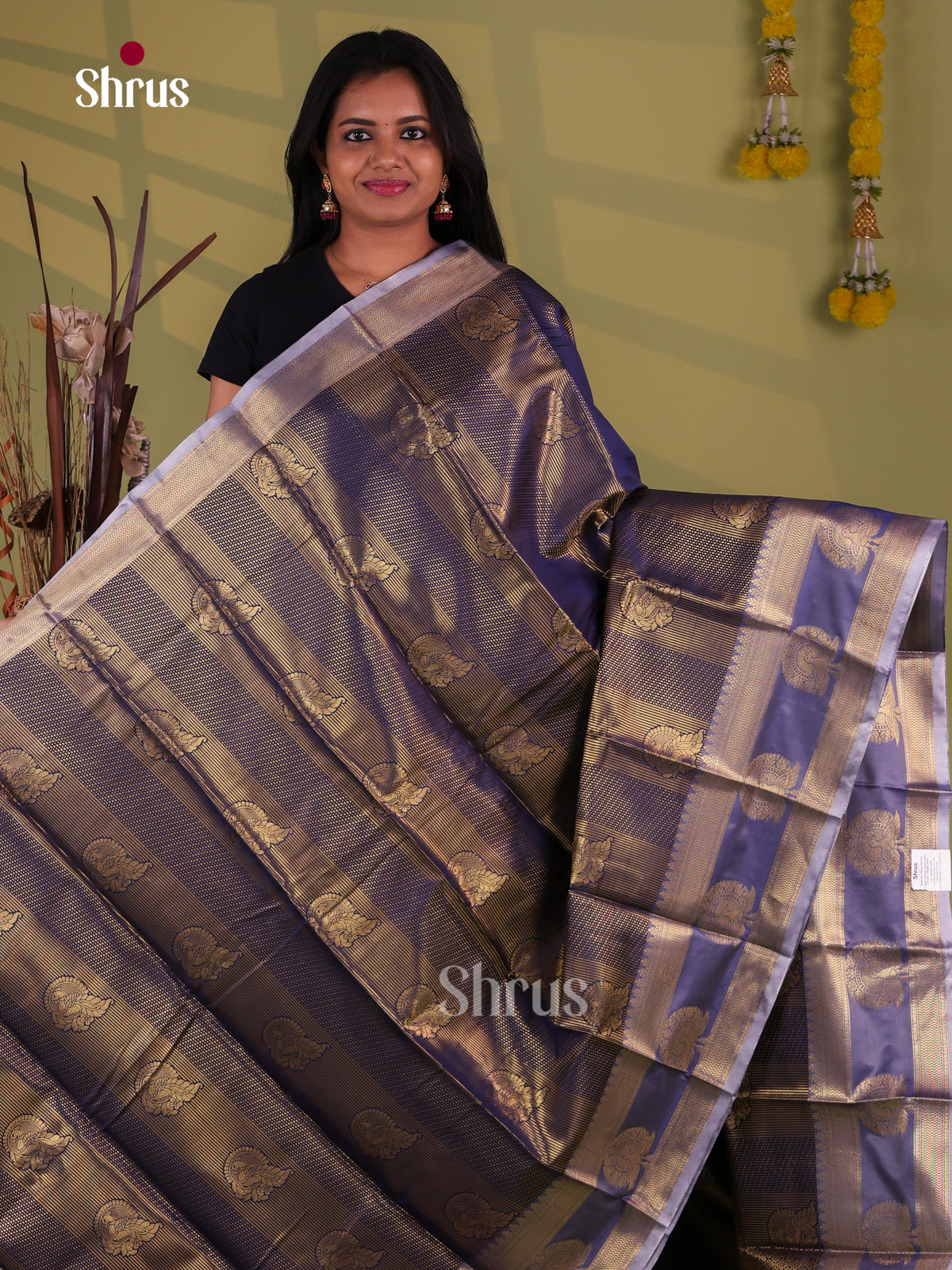 Semi Kanchipuram Saree - EJ09435