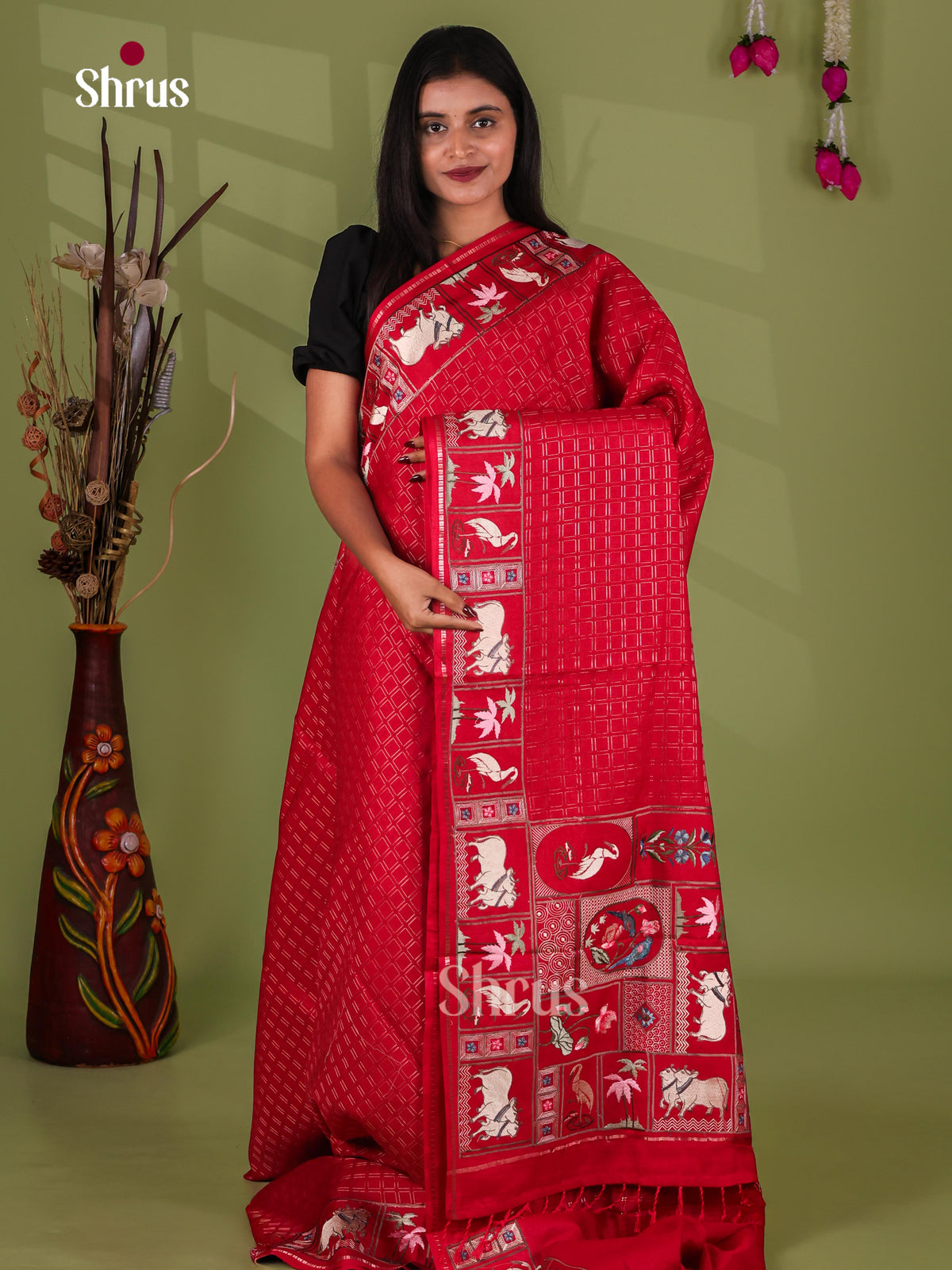 Tussar Embroidery Saree - EJ11027