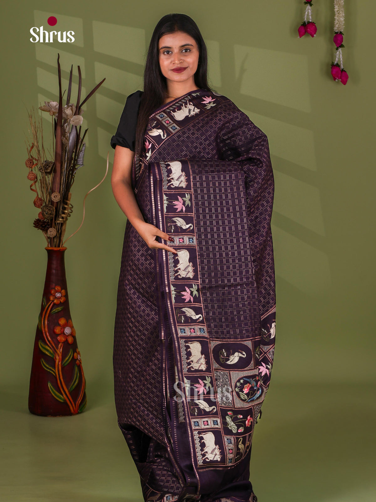 Tussar Embroidery Saree - EJ11030