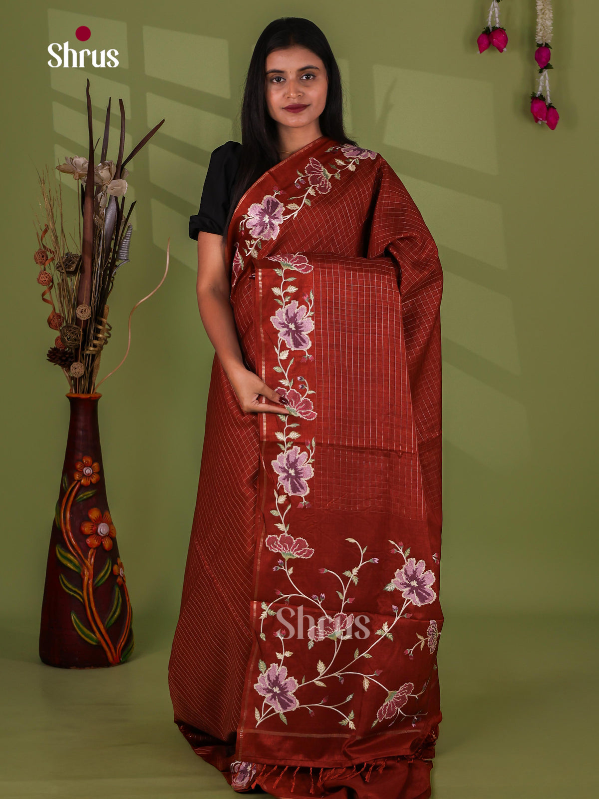 Tussar Embroidery Saree - EJ11033