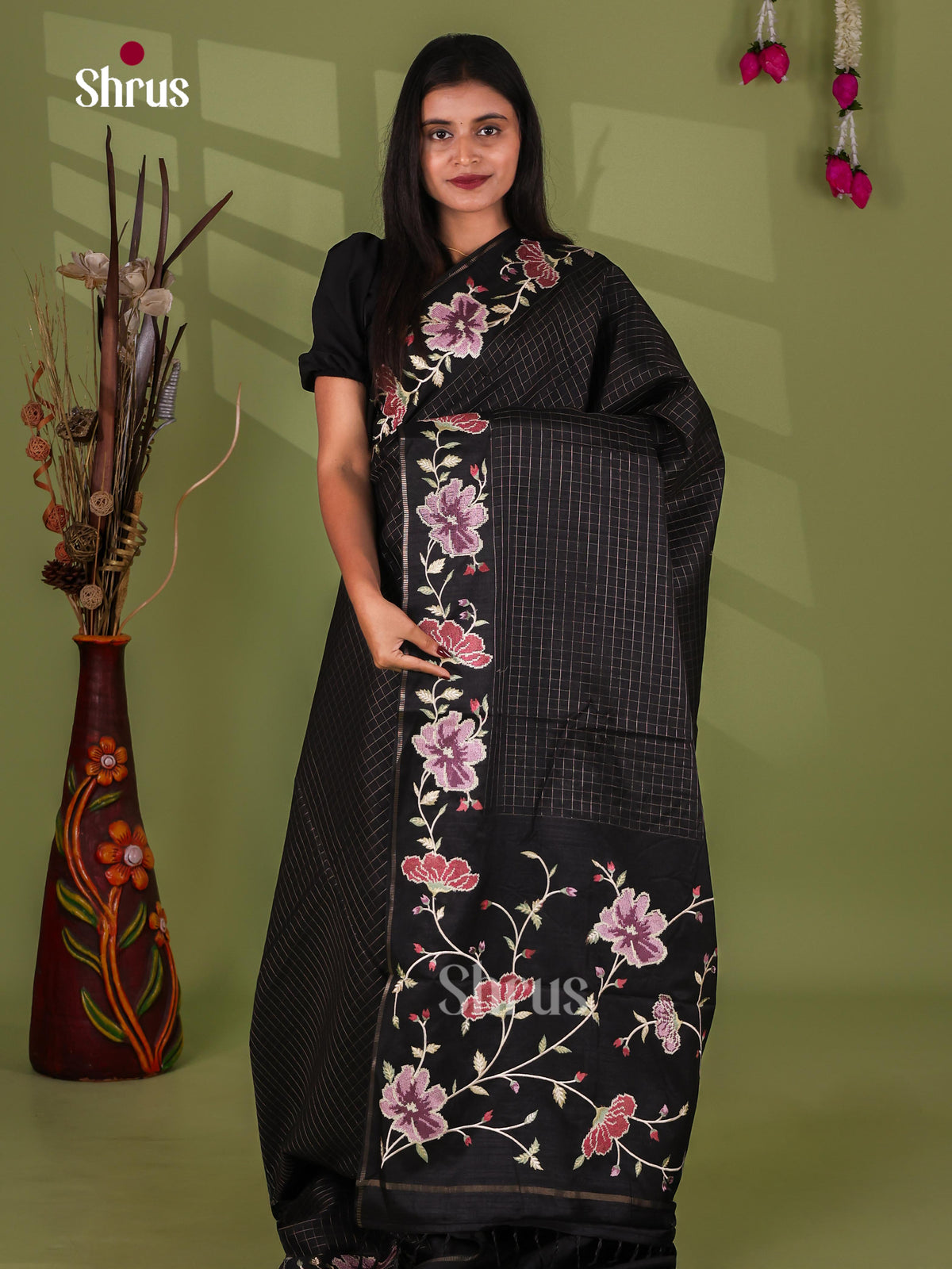 Tussar Embroidery Saree - EJ11035