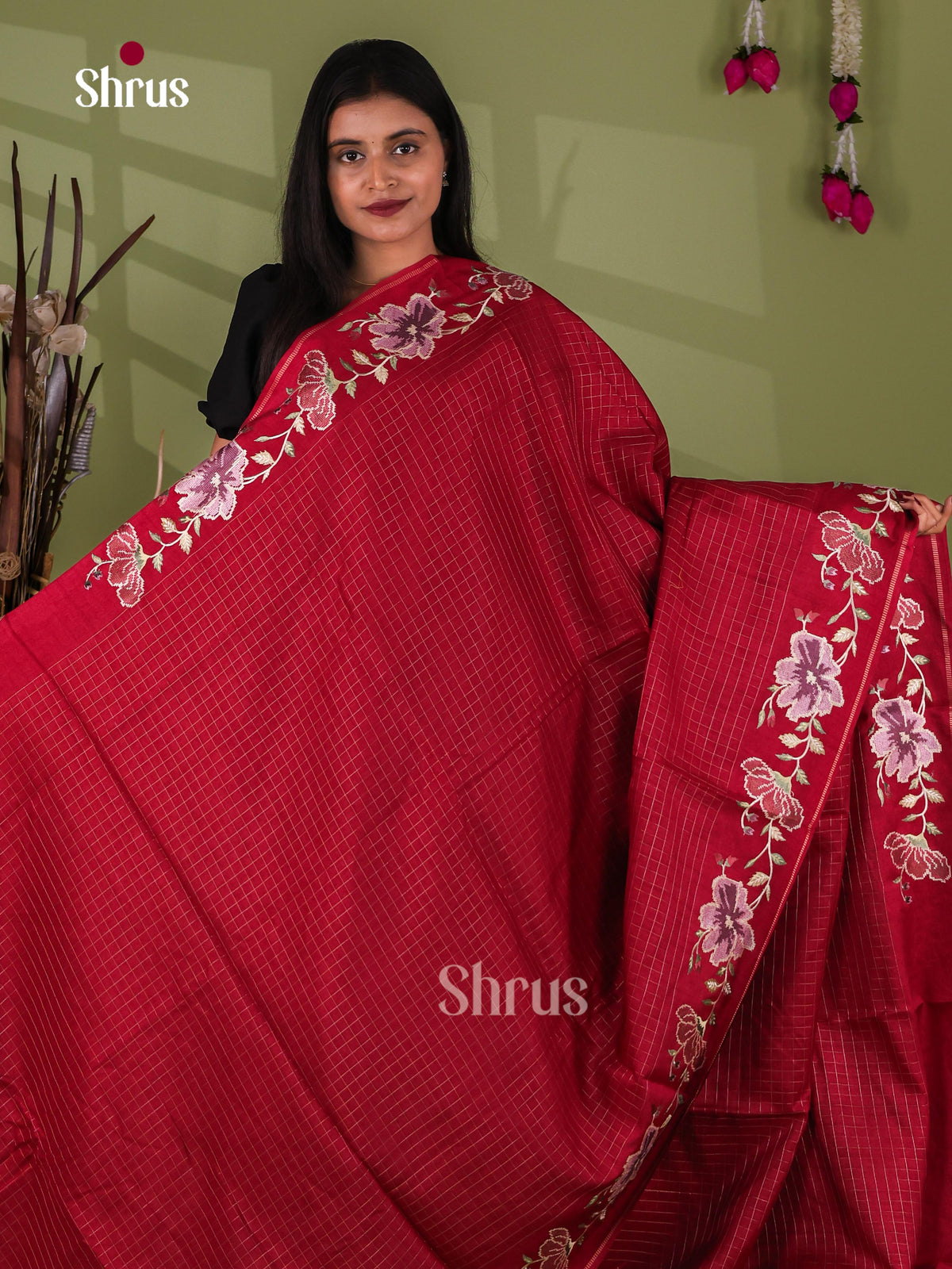 Tussar Embroidery Saree - EJ11036