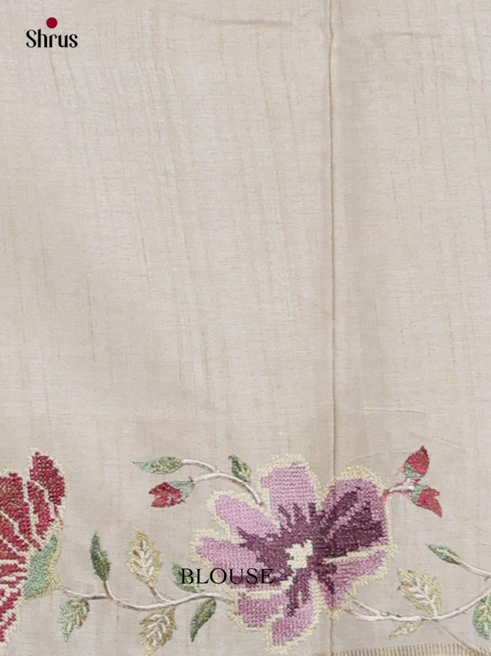 Tussar Embroidery Saree - EJ11040