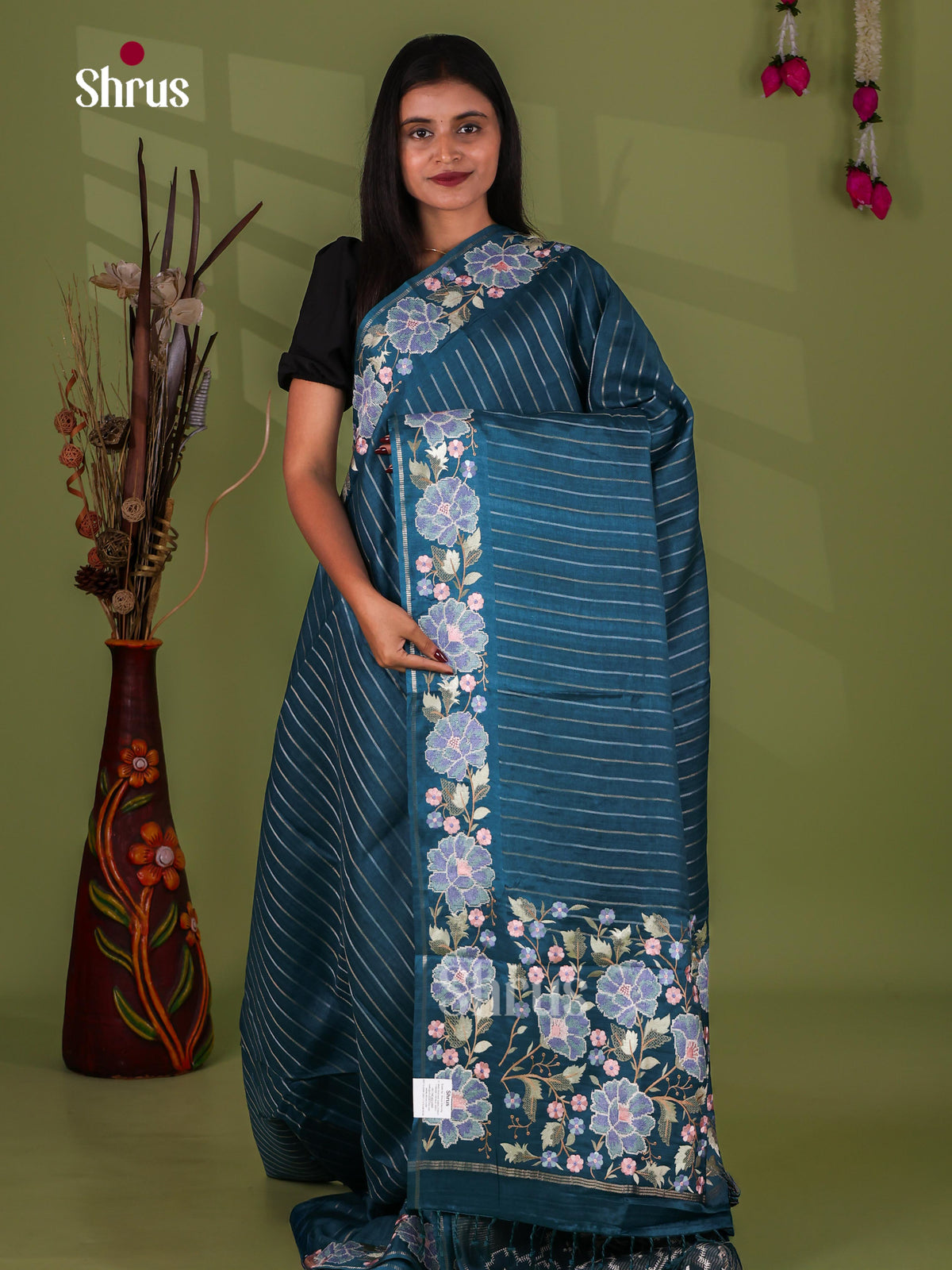 Tussar Embroidery Saree - EJ11042