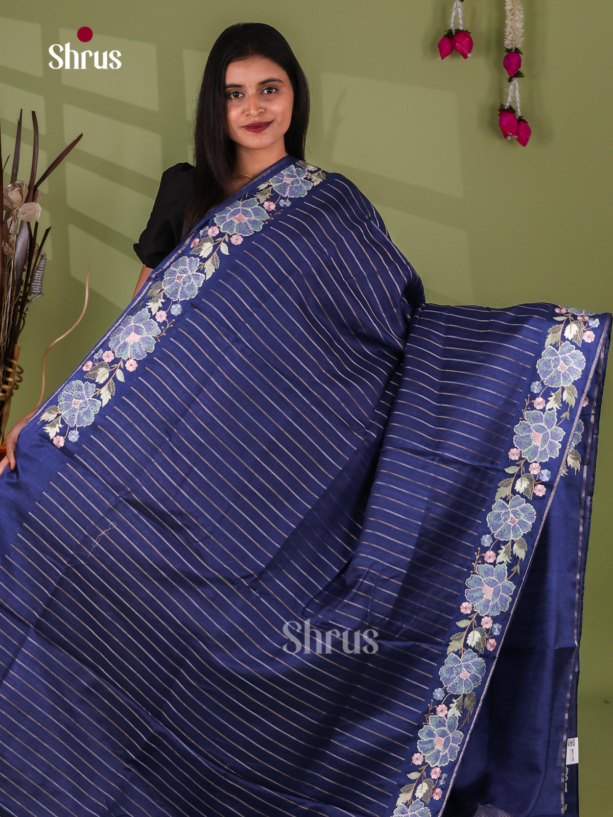Tussar Embroidery Saree - EJ11046