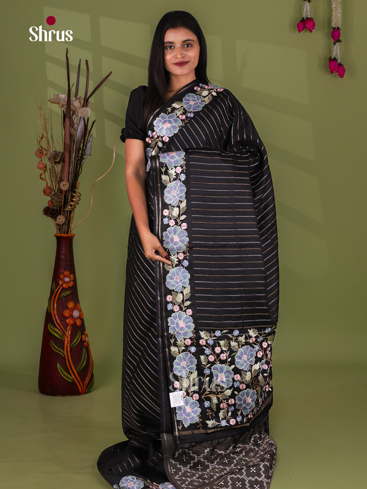 Tussar Embroidery Saree - EJ11048