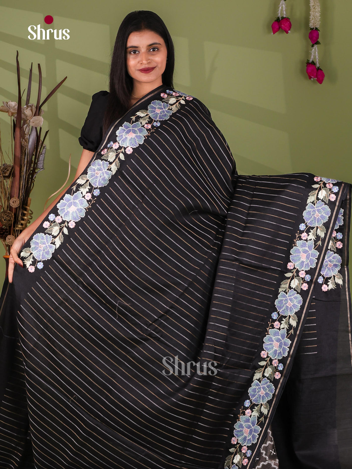 Tussar Embroidery Saree - EJ11048