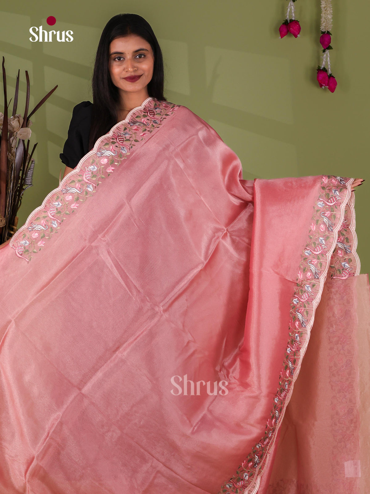 Tissue Embroidery Saree - EJ11050