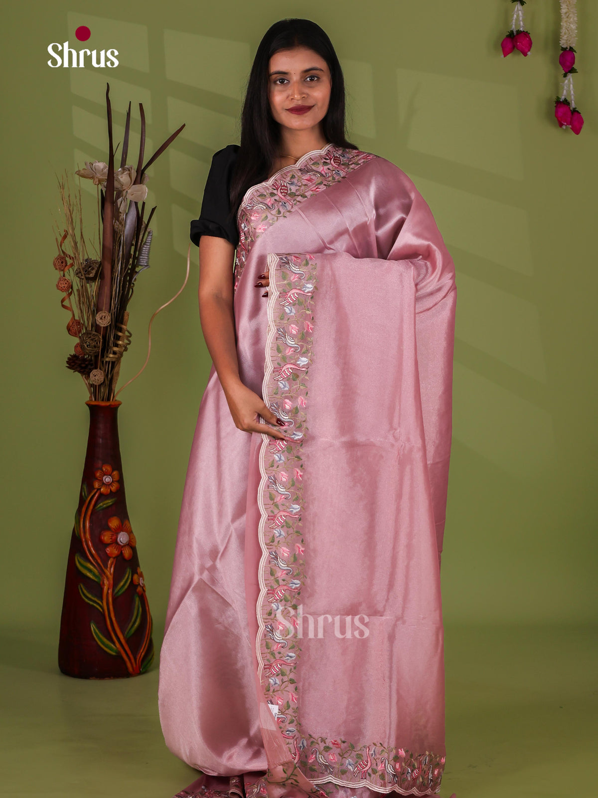 Tissue Embroidery Saree - EJ11052