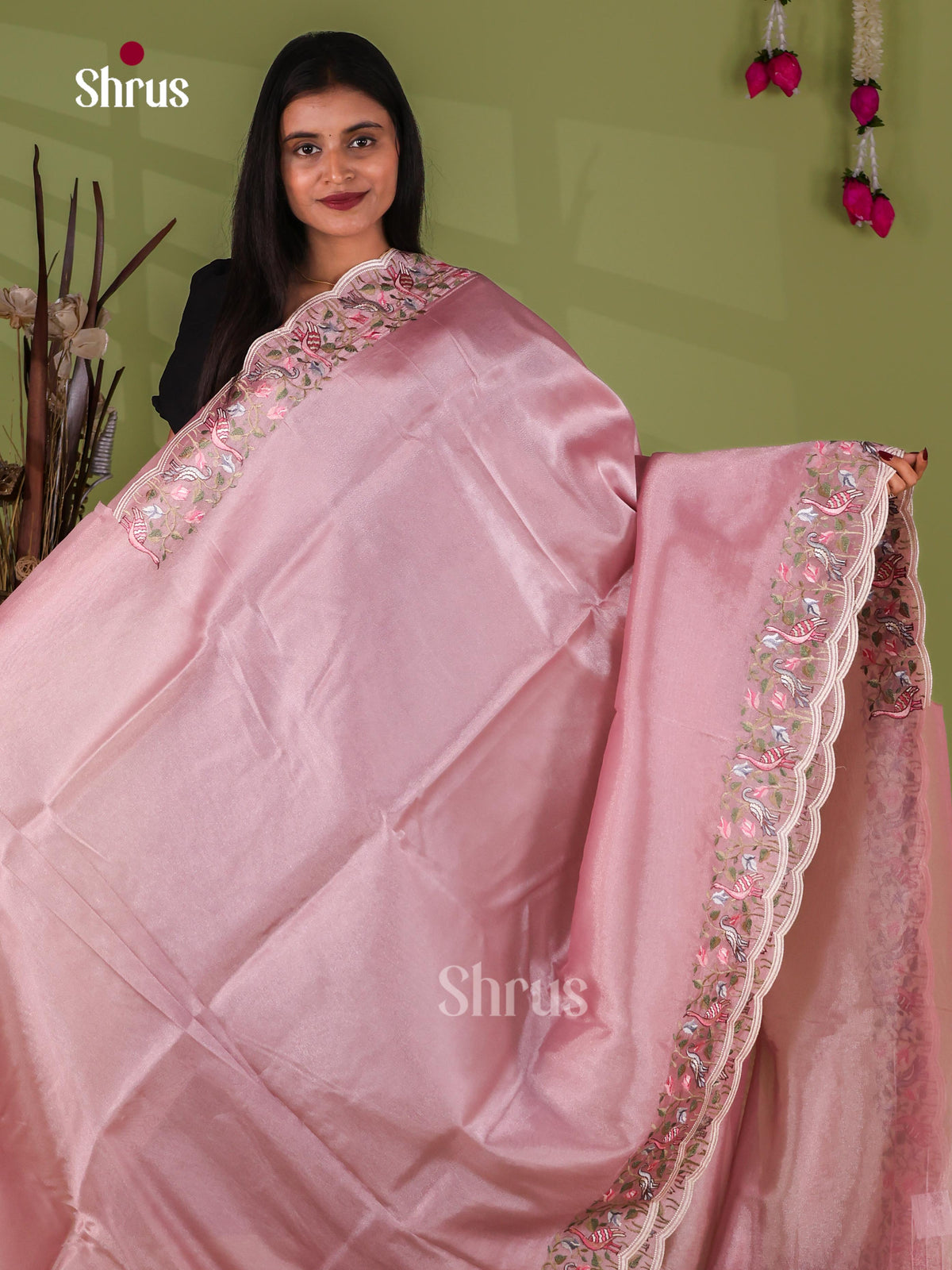 Tissue Embroidery Saree - EJ11052