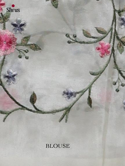 Tissue Embroidery Saree - EJ11053