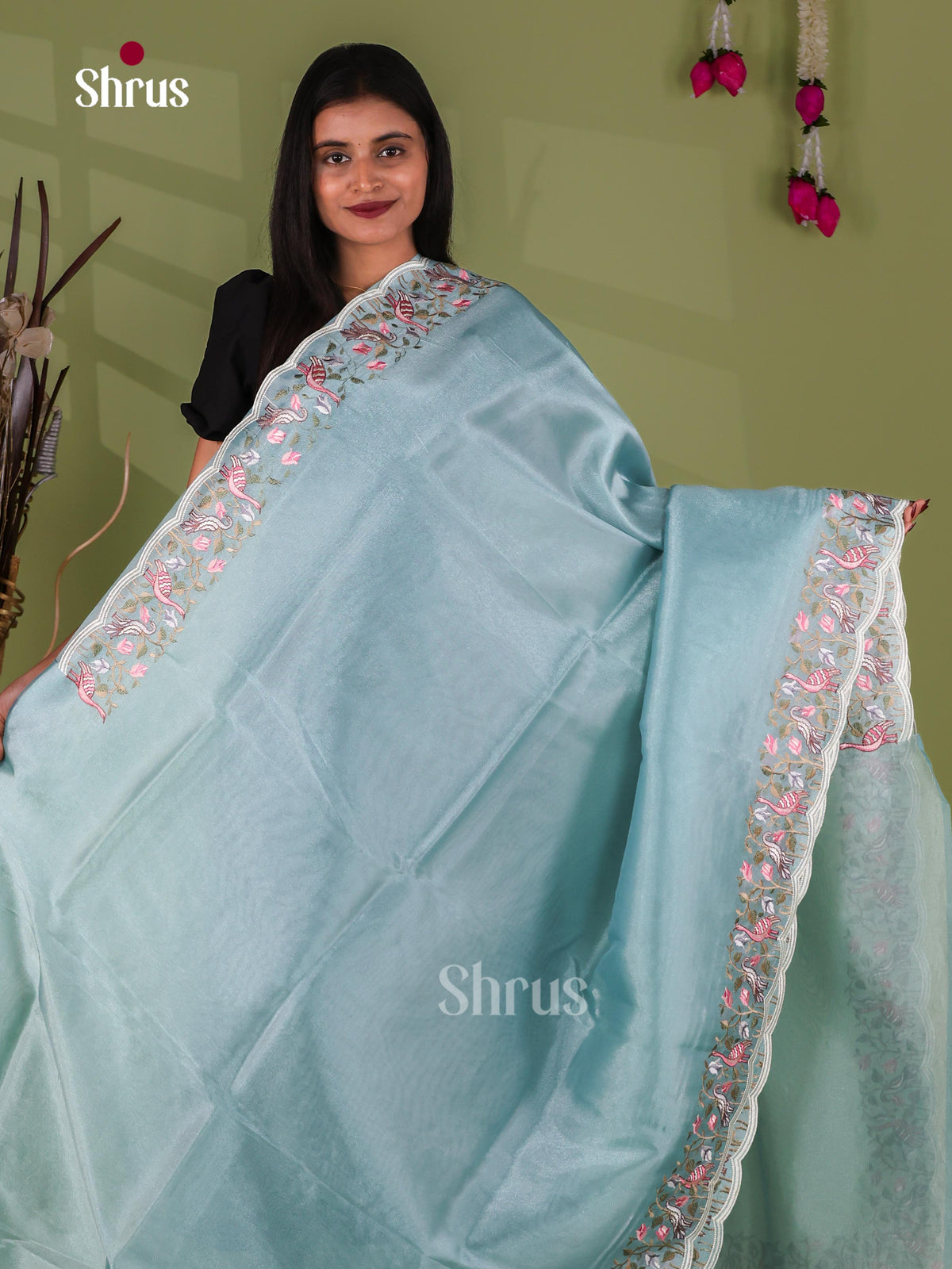 Tissue Embroidery Saree - EJ11054