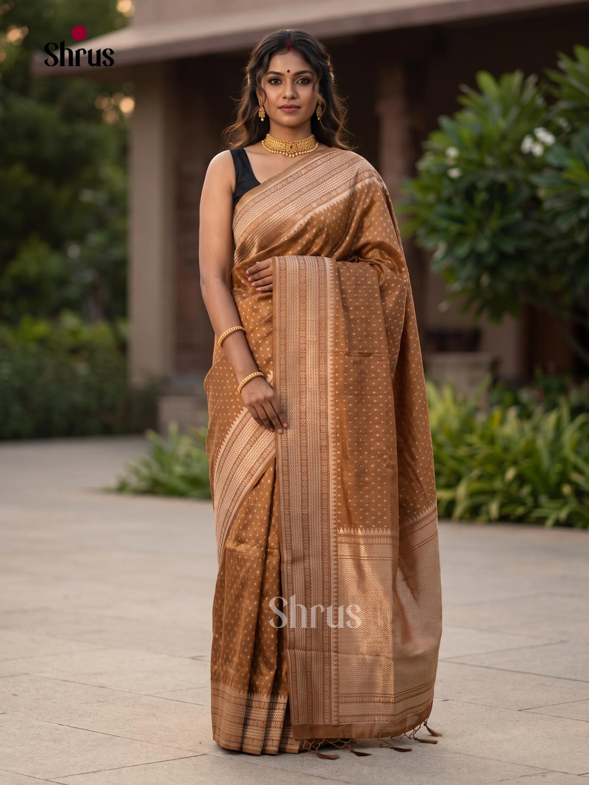 Jute Banaras Saree - EJ11829