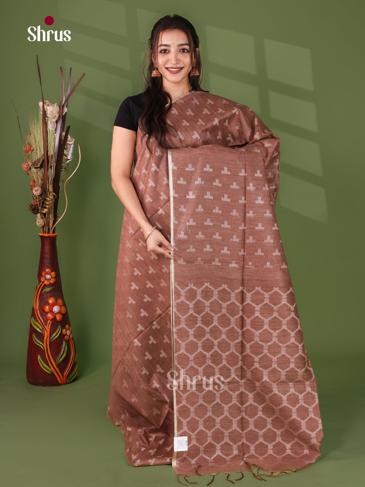 Semi Tussar Saree - EJ12117