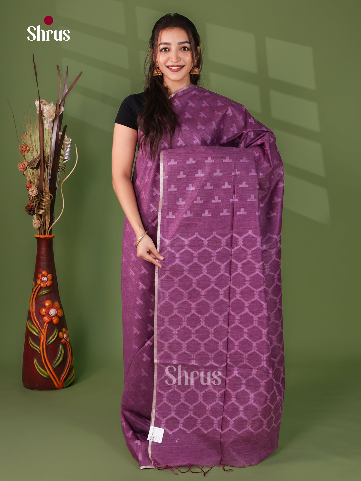 Semi Tussar Saree - EJ12120
