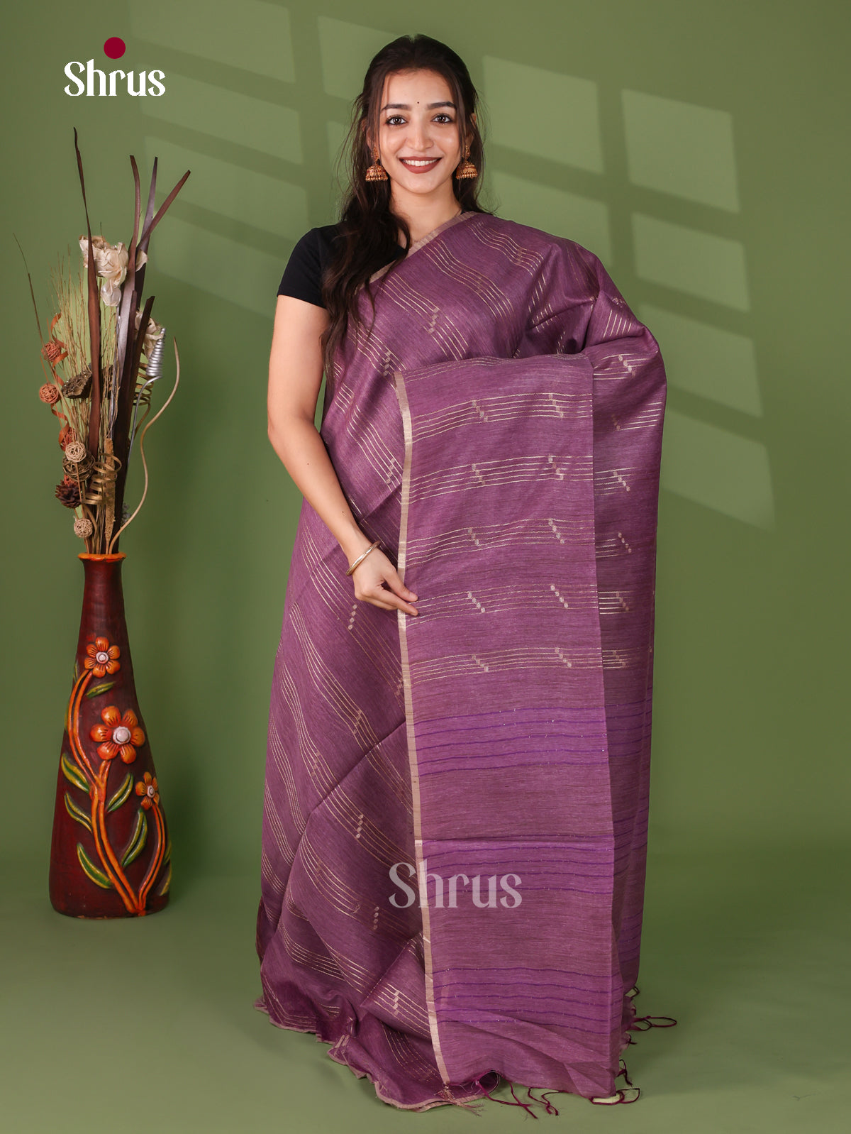 Semi Tussar Saree - EJ12129