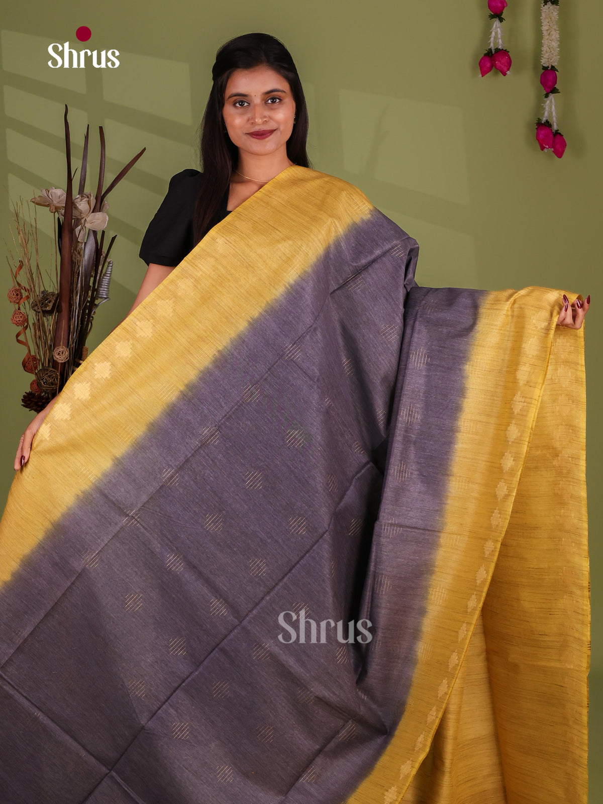 Semi Tussar Saree - EJ13288