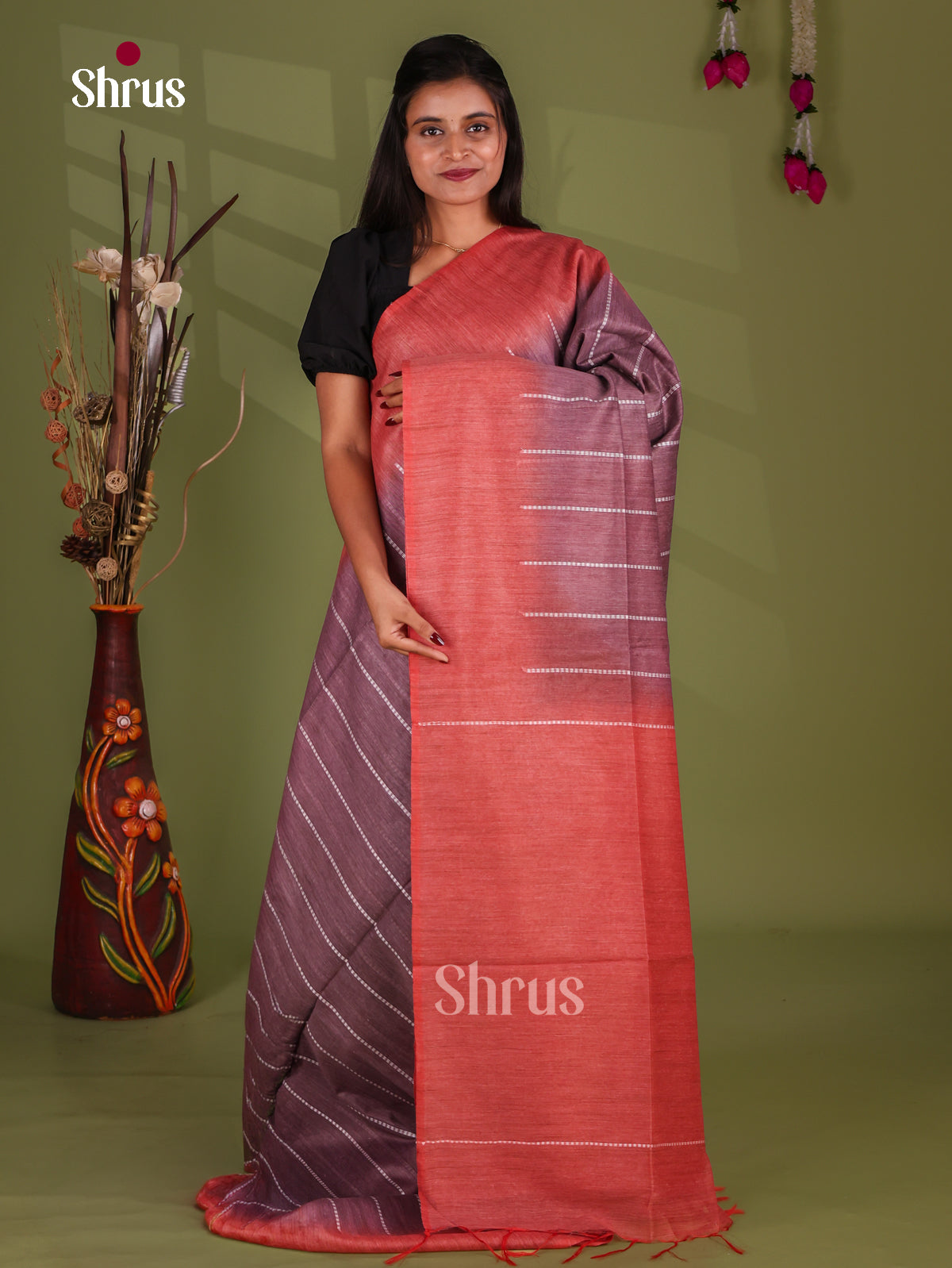 Semi Tussar Saree - EJ13290