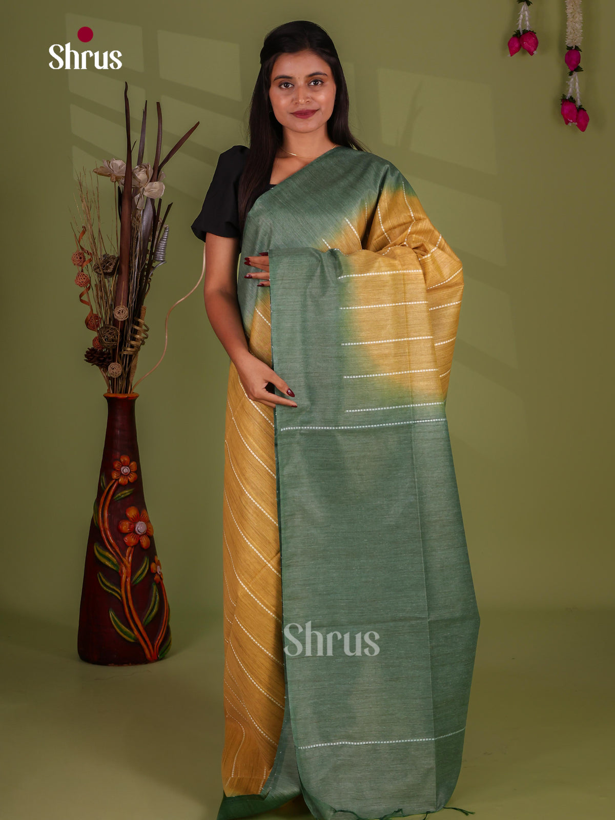 Semi Tussar Saree - EJ13292