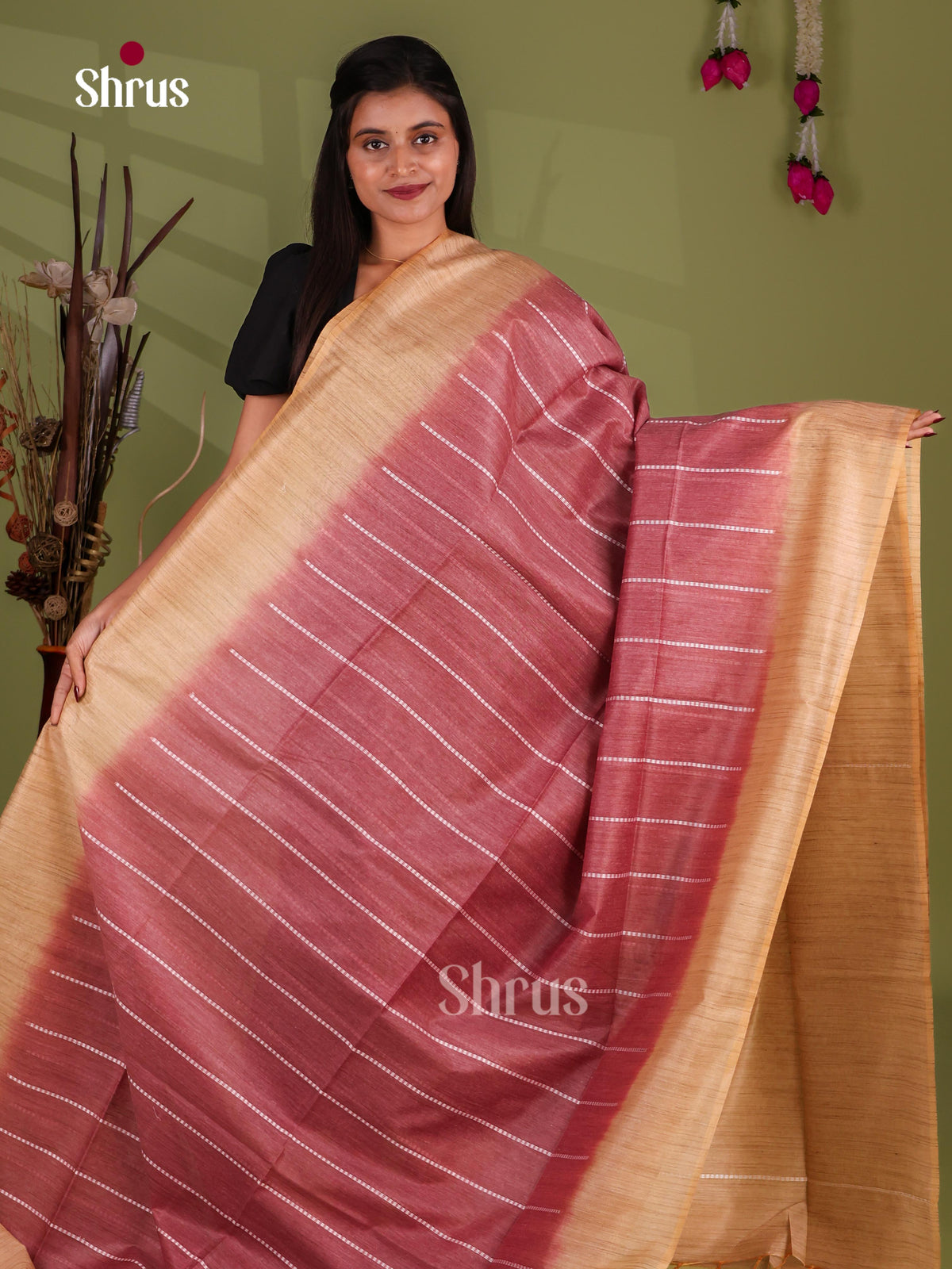 Semi Tussar Saree - EJ13296