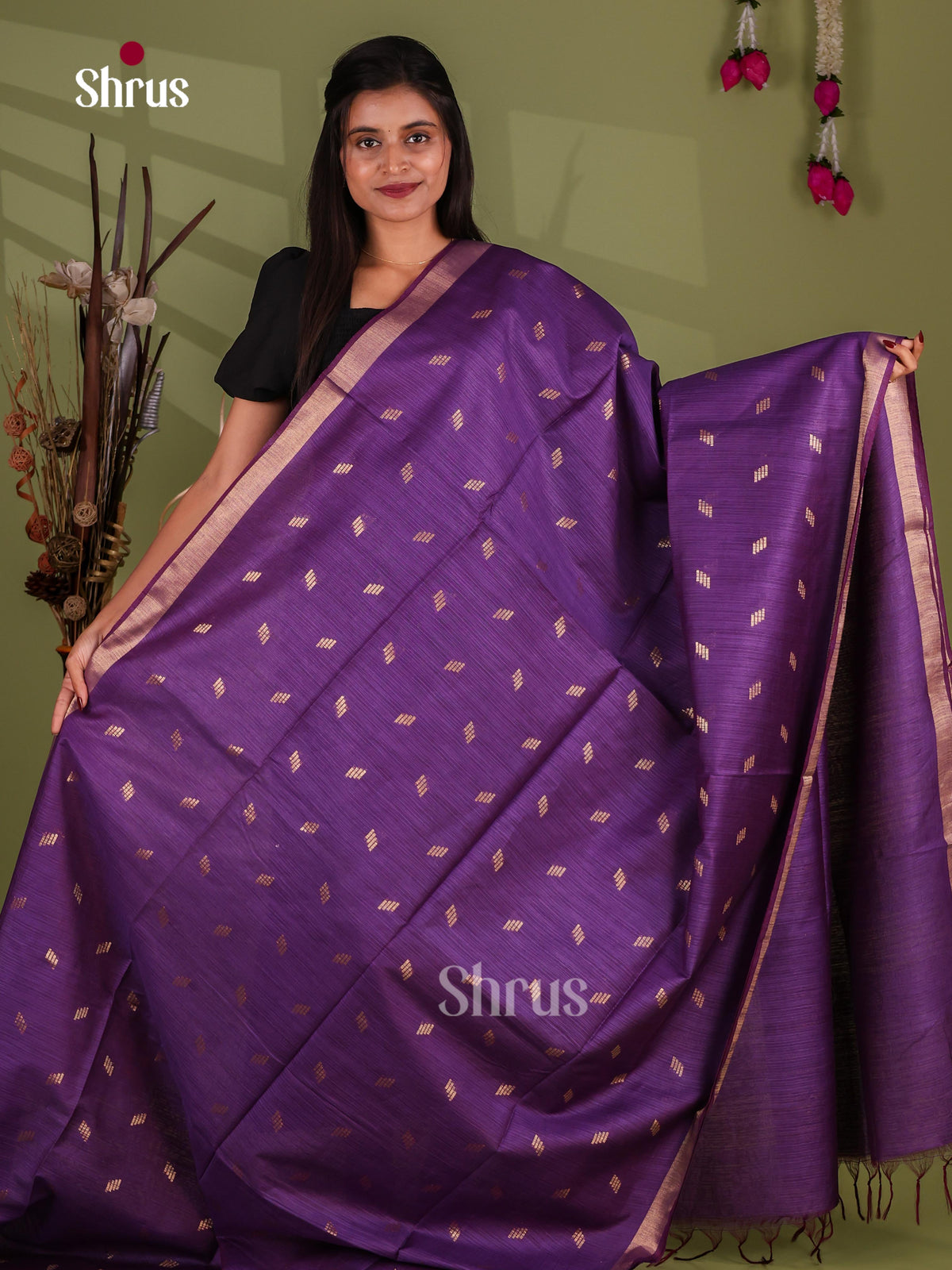 Zari Semi Tussar Saree - EJ13326