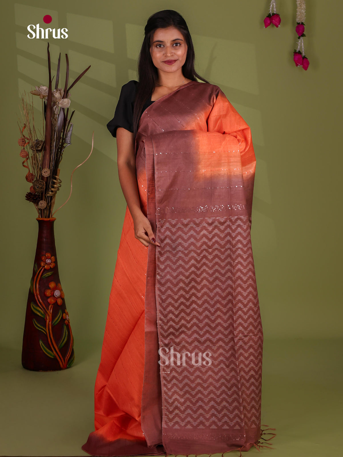 Zari Semi Tussar Saree - EJ13425